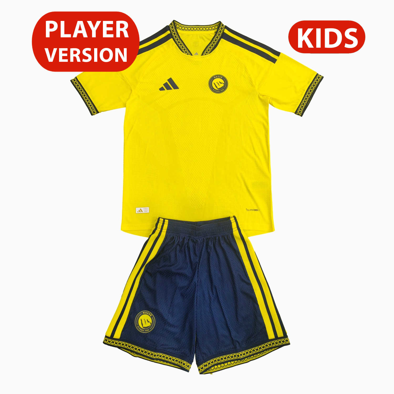 TKH-turbokithub-Al Nassr Riyadh Victory 26-27 Home Unsponsored Kids Kit - Player Version