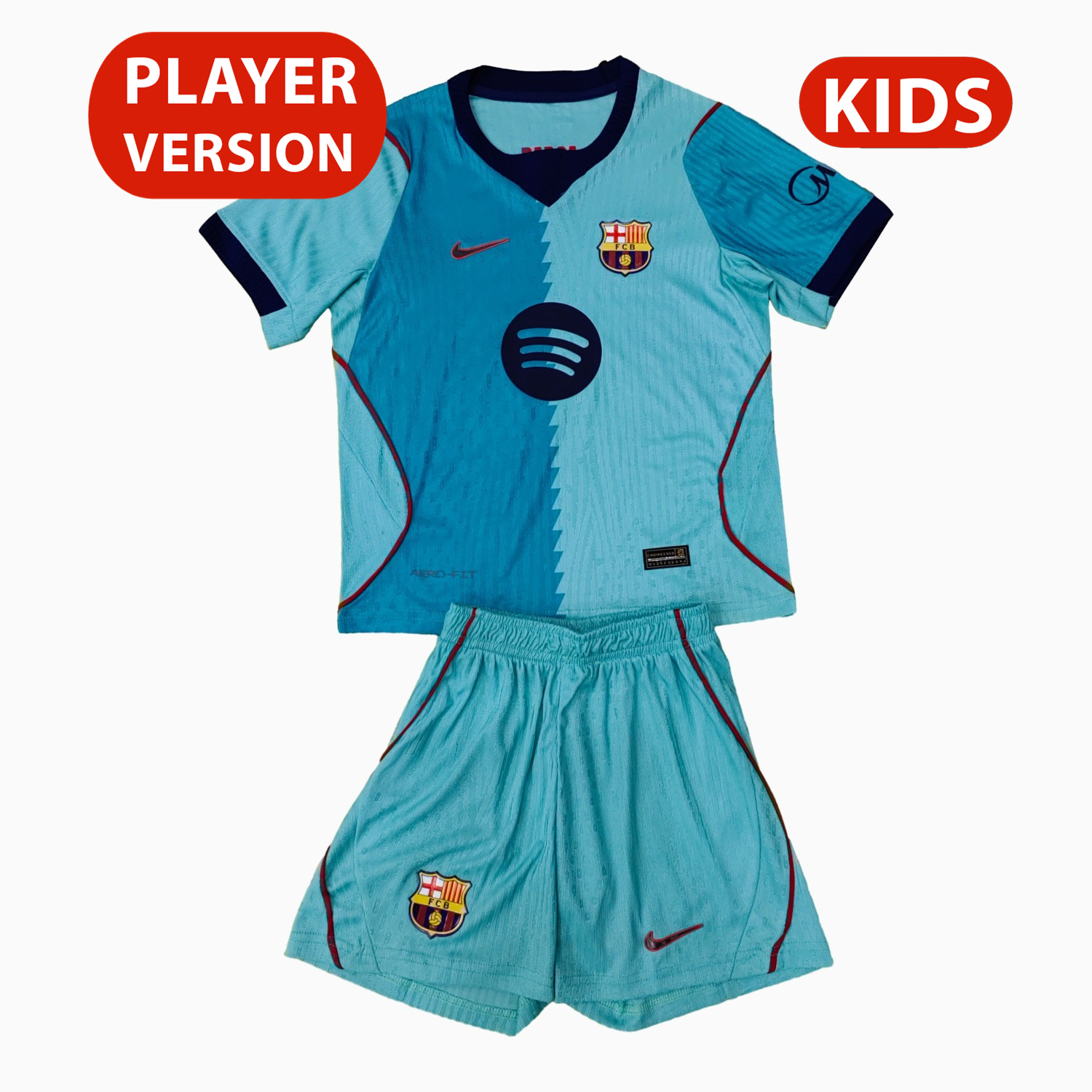 TKH-turbokithub-Barcelona 26-27 Third Kids Kit - Player Version