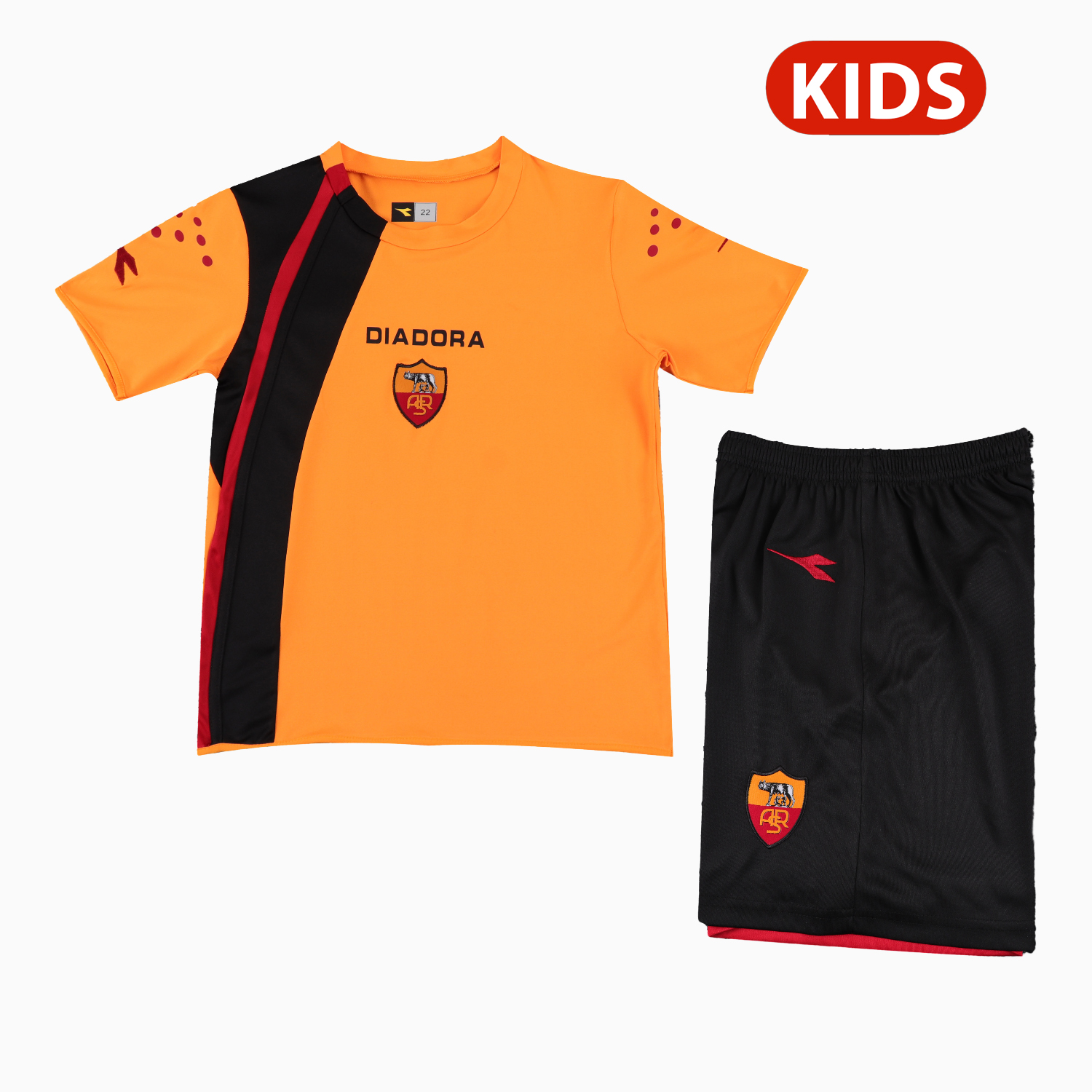 TKH-turbokithub-Retro Roma 2005-06 Home Kids Kit