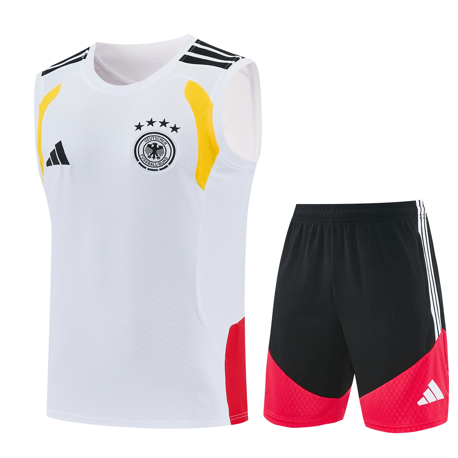 TKH-turbokithub-Germany 2026 Vest Training Set - White Vest and Black Shorts