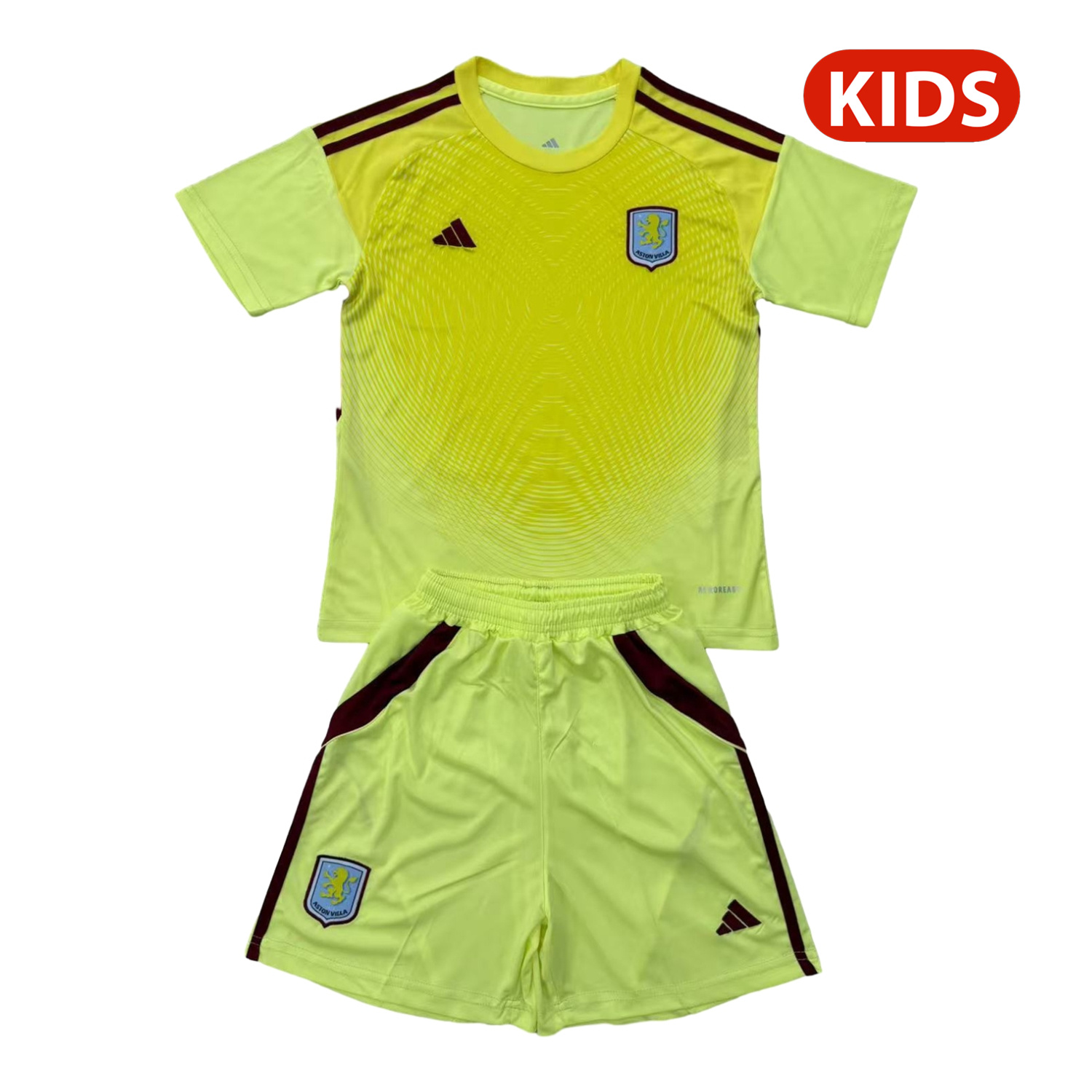 TKH-turbokithub-Aston Villa 25-26 Yellow Unsponsored Goalkeeper Kids Kit