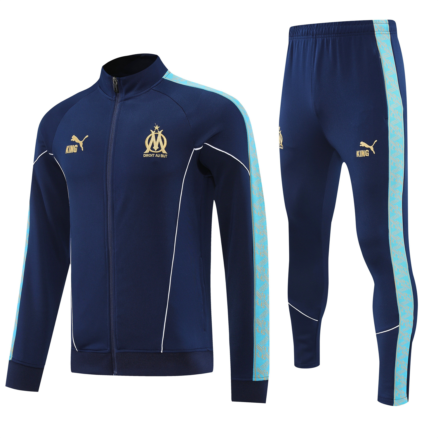 TKH-turbokithub-Marseille 25-26 Long Sleeve Training Set - Dark Blue Top & Pants