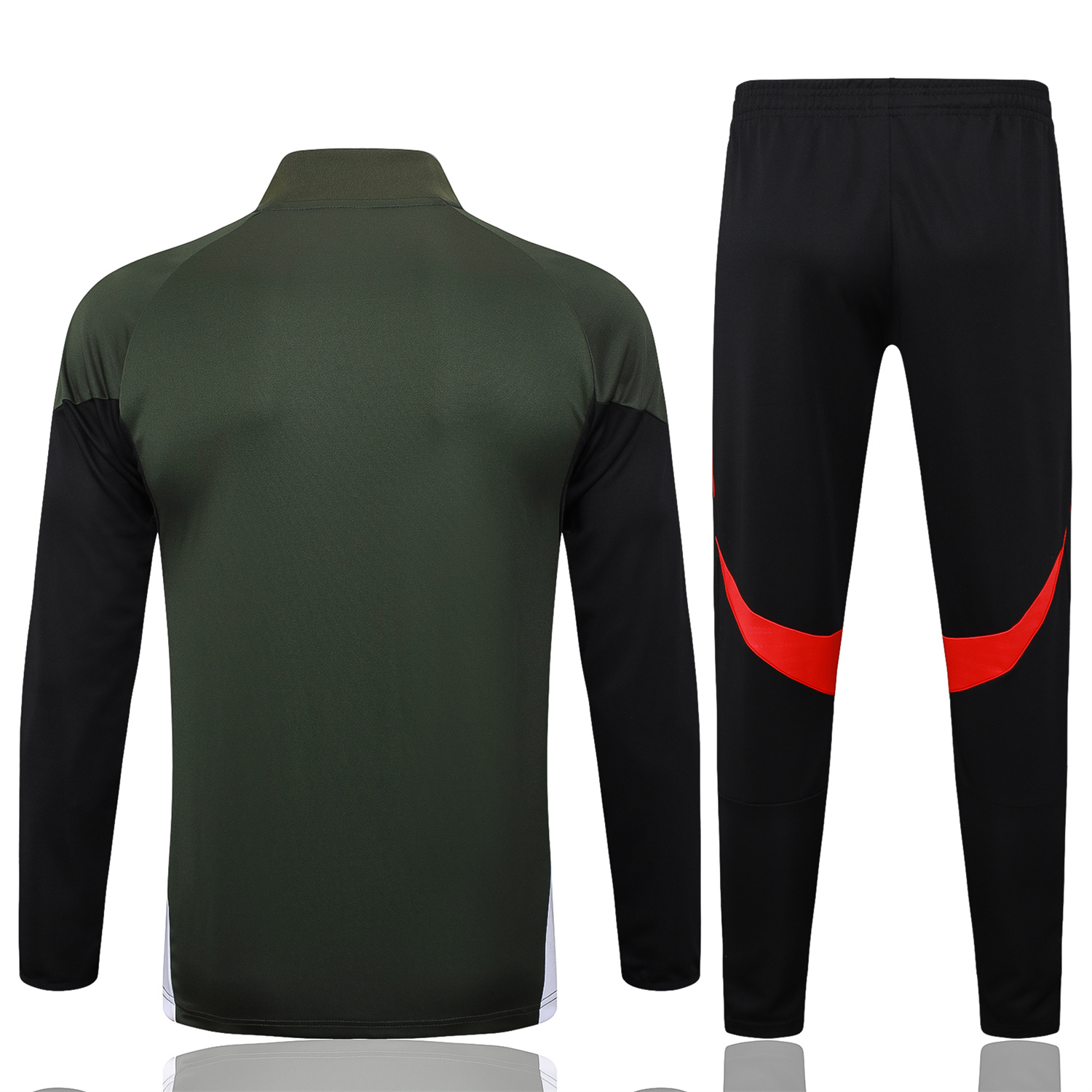 TKH-turbokithub-Bayern Munich 25-26 Jacket Training Tracksuit - Army Green Top and Black Pants