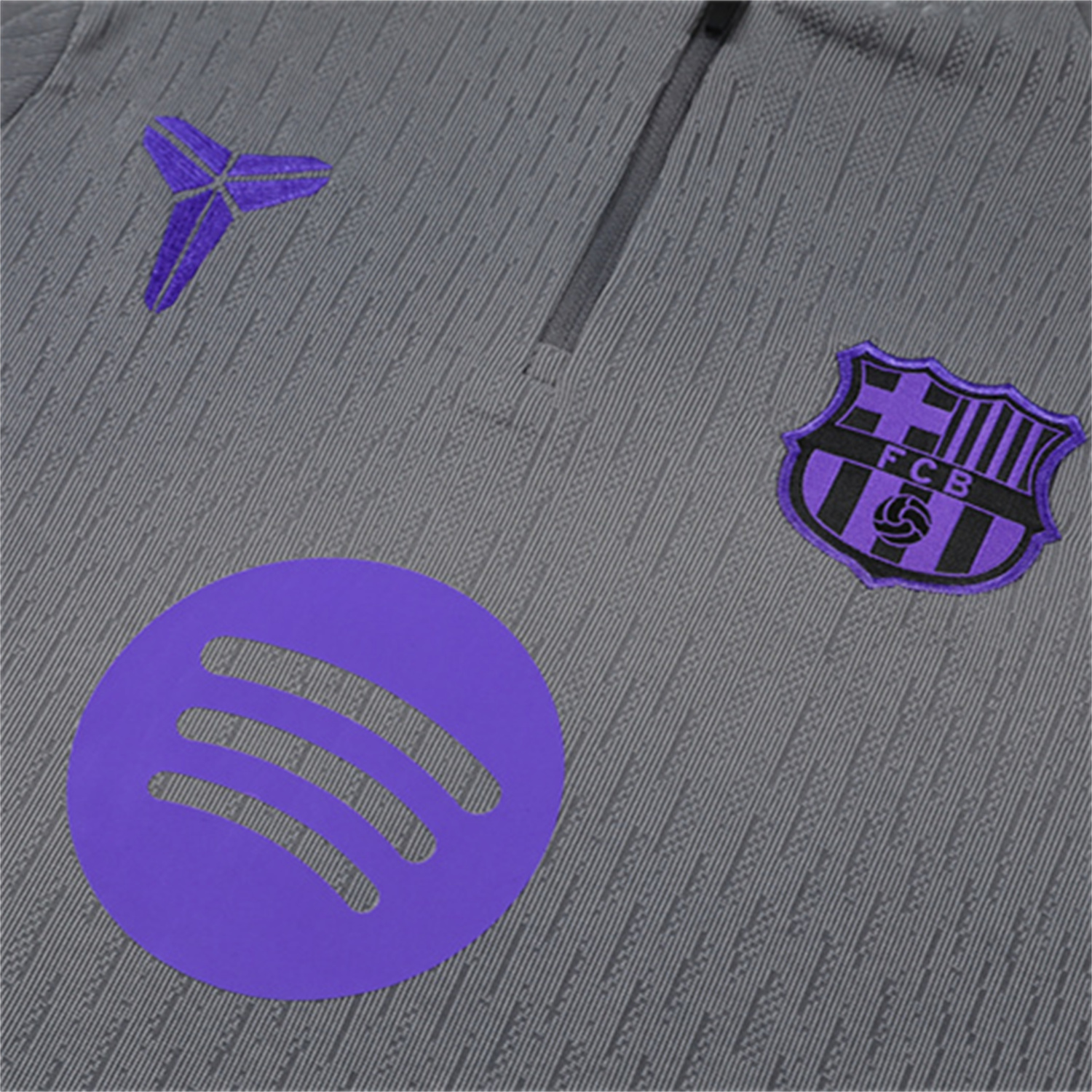 TKH-turbokithub-Barcelona 25-26 Long Sleeve Training Set - Grey Top & Black Pants