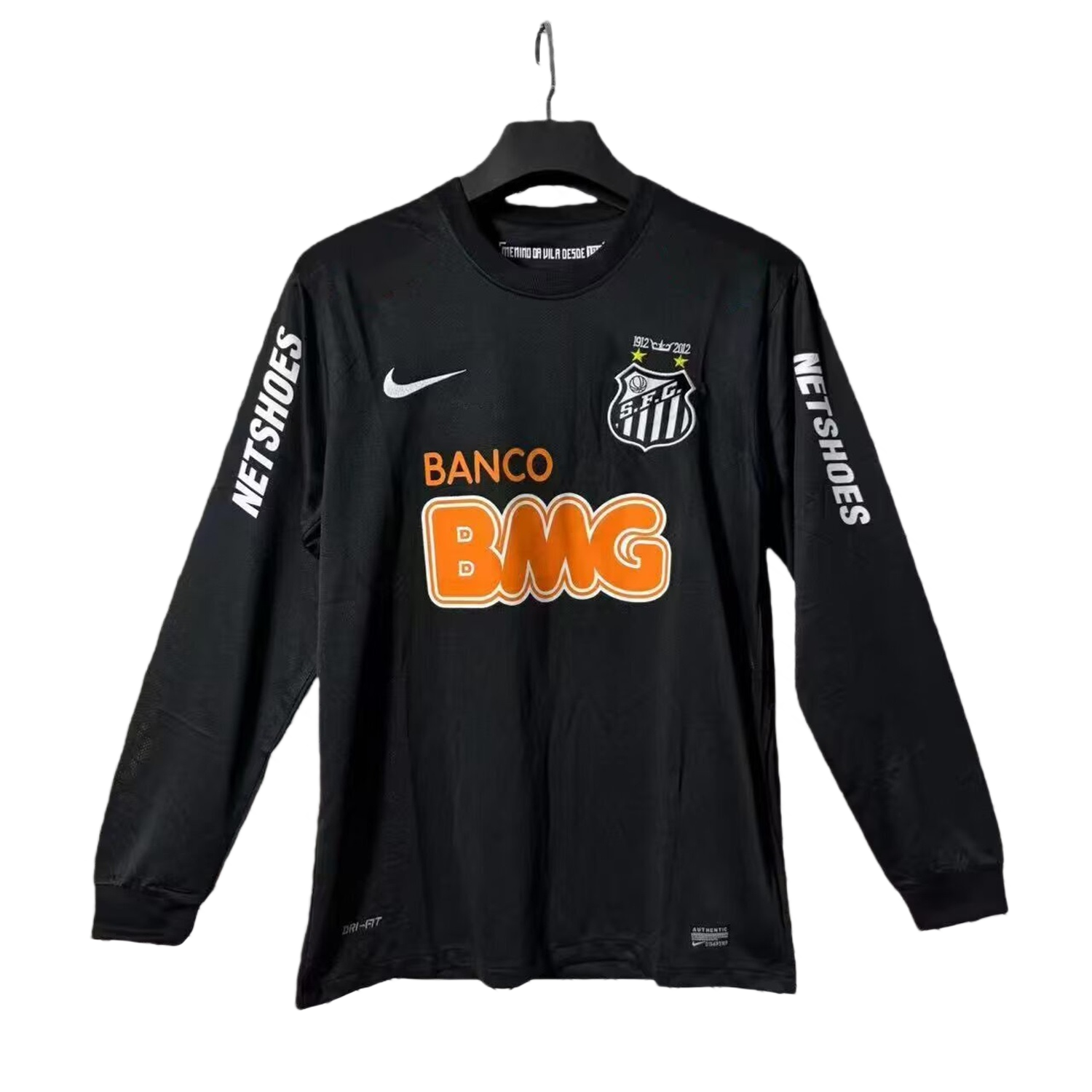 TKH-turbokithub-Retro Santos 2011-12 Black Long Sleeves Jersey