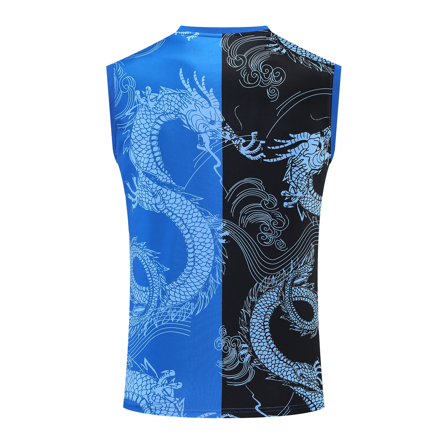 TKH-turbokithub-Real Madrid 25-26 Vest Training Set - Blue Black Dragon Vest & Black-White Shorts