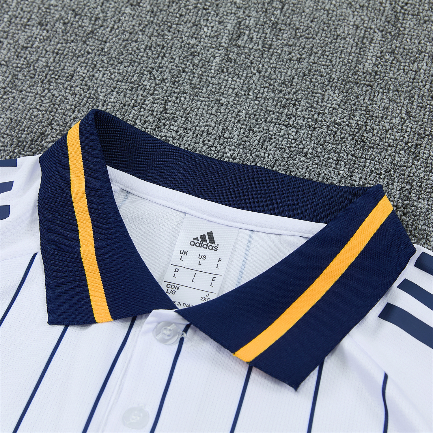 TKH-turbokithub-Boca Juniors 25-26 POLO Short-Sleeve Training Set - White Top and Dark Blue Pants