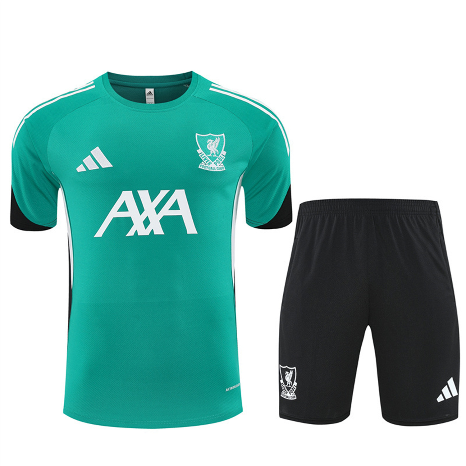 TKH-turbokithub-Liver.pool 25-26 Short-Sleeve Training Set - Green Top & Black Shorts