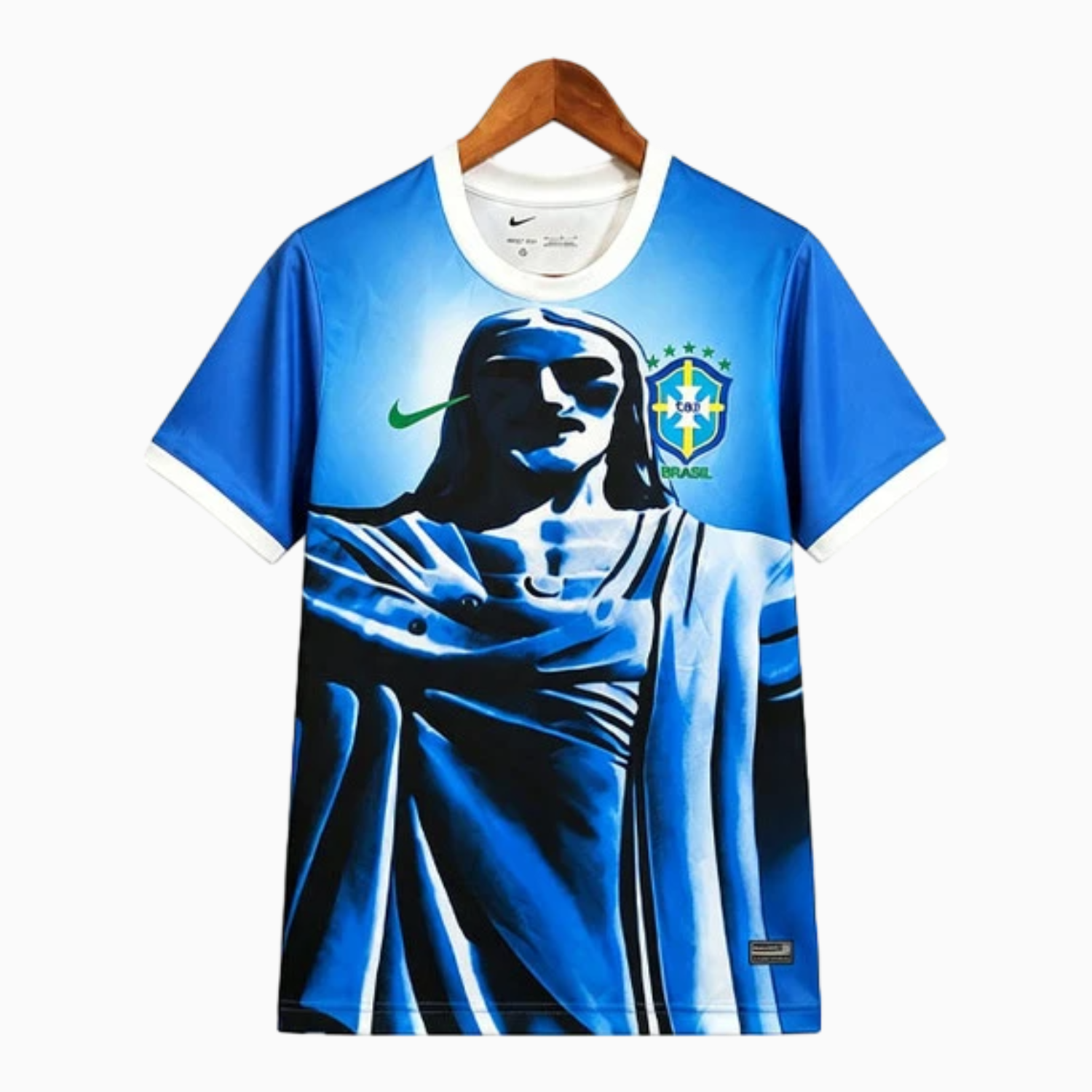 TKH-turbokithub-Brazil 2026 Blue Jesus Statue Blue Jersey - Fans Version