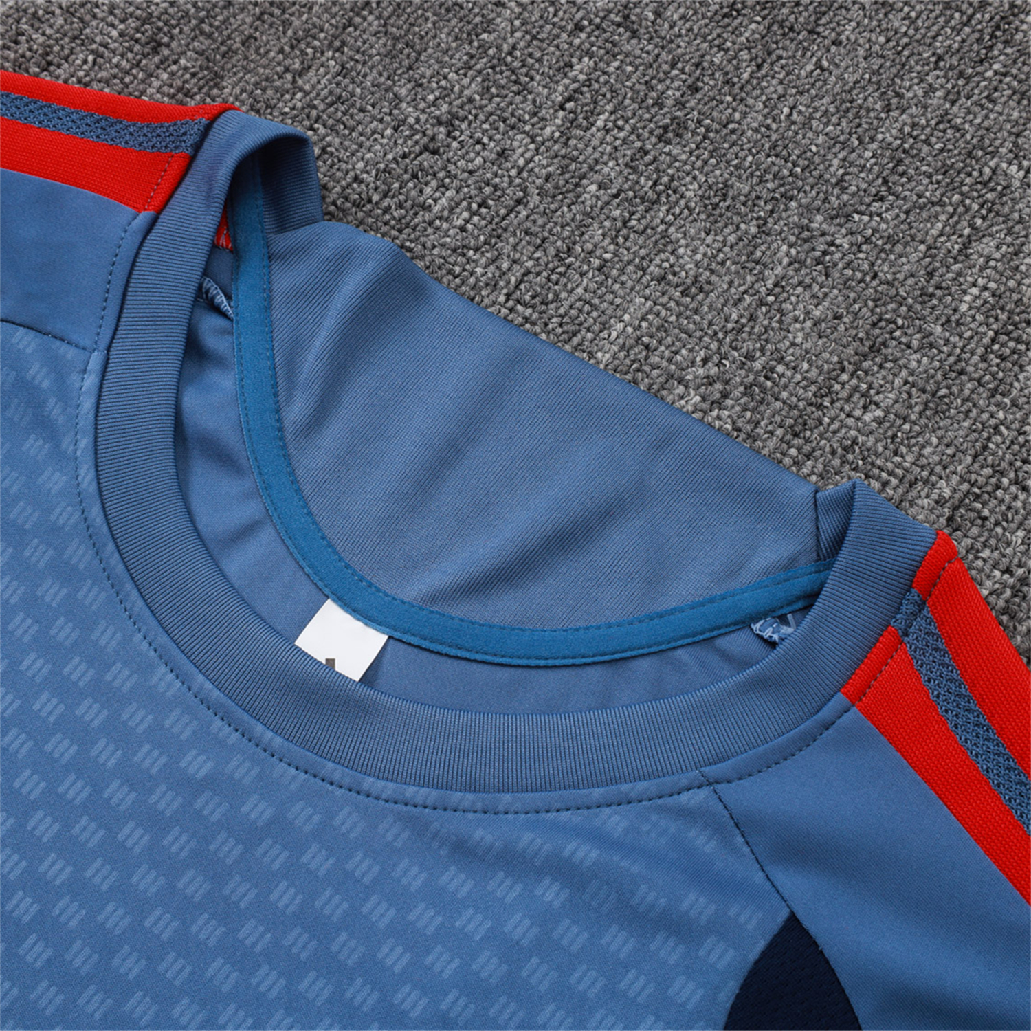 TKH-turbokithub-Bayern Munich 26-27 Short-Sleeve Training Set - Grey-Blue Top & Deep Navy Blue Shorts