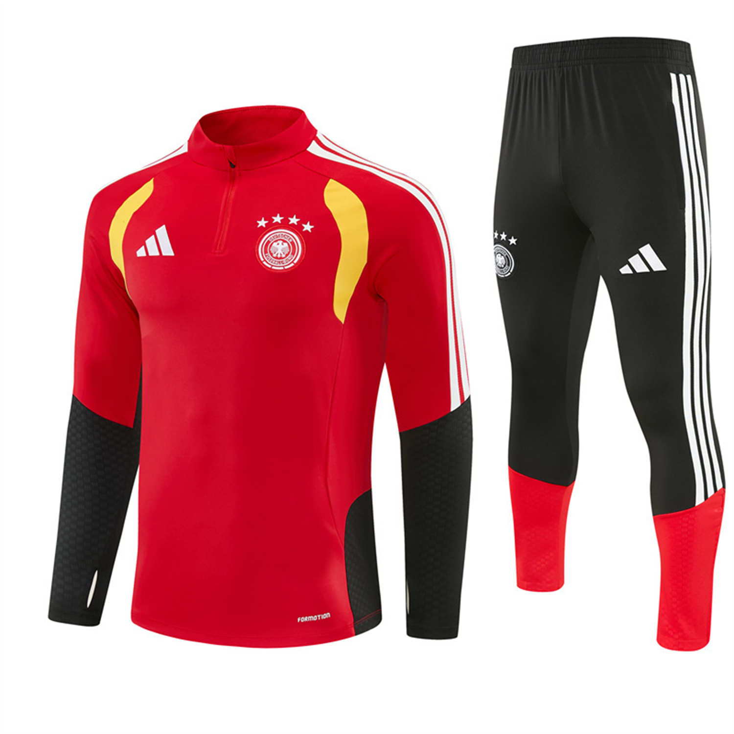 TKH-turbokithub-Germany 2026 Long Sleeve Training Set - Red Top & Pants