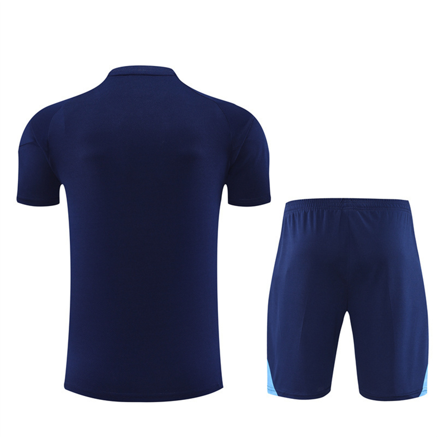 TKH-turbokithub-Real Madrid 25-26 Kids Short-Sleeve Training Set - Royal Blue Top & Royal Blue Shorts