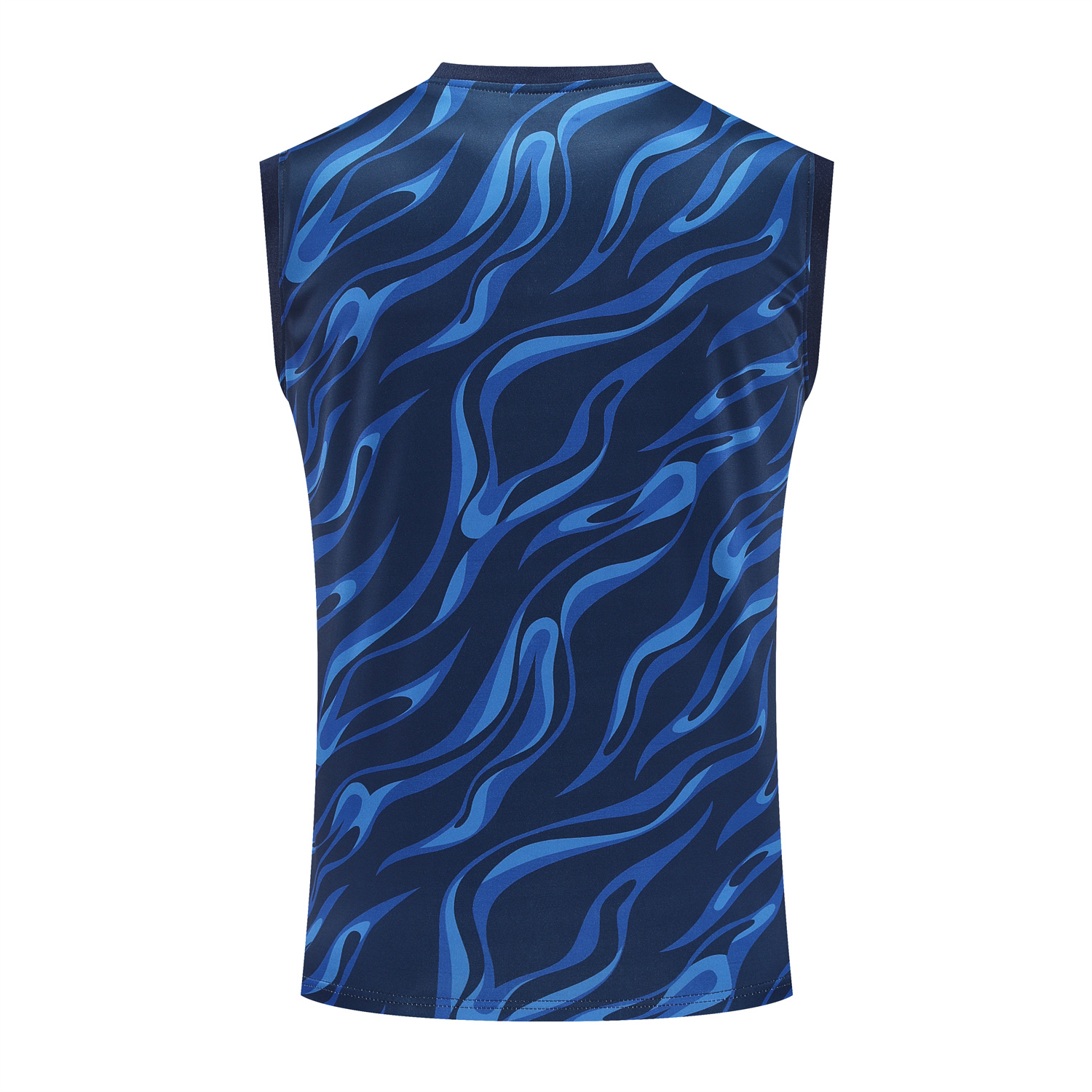 TKH-turbokithub-Real Madrid 25-26 Vest Training Set - Blue Water Pattern Top & Deep Blue Shorts
