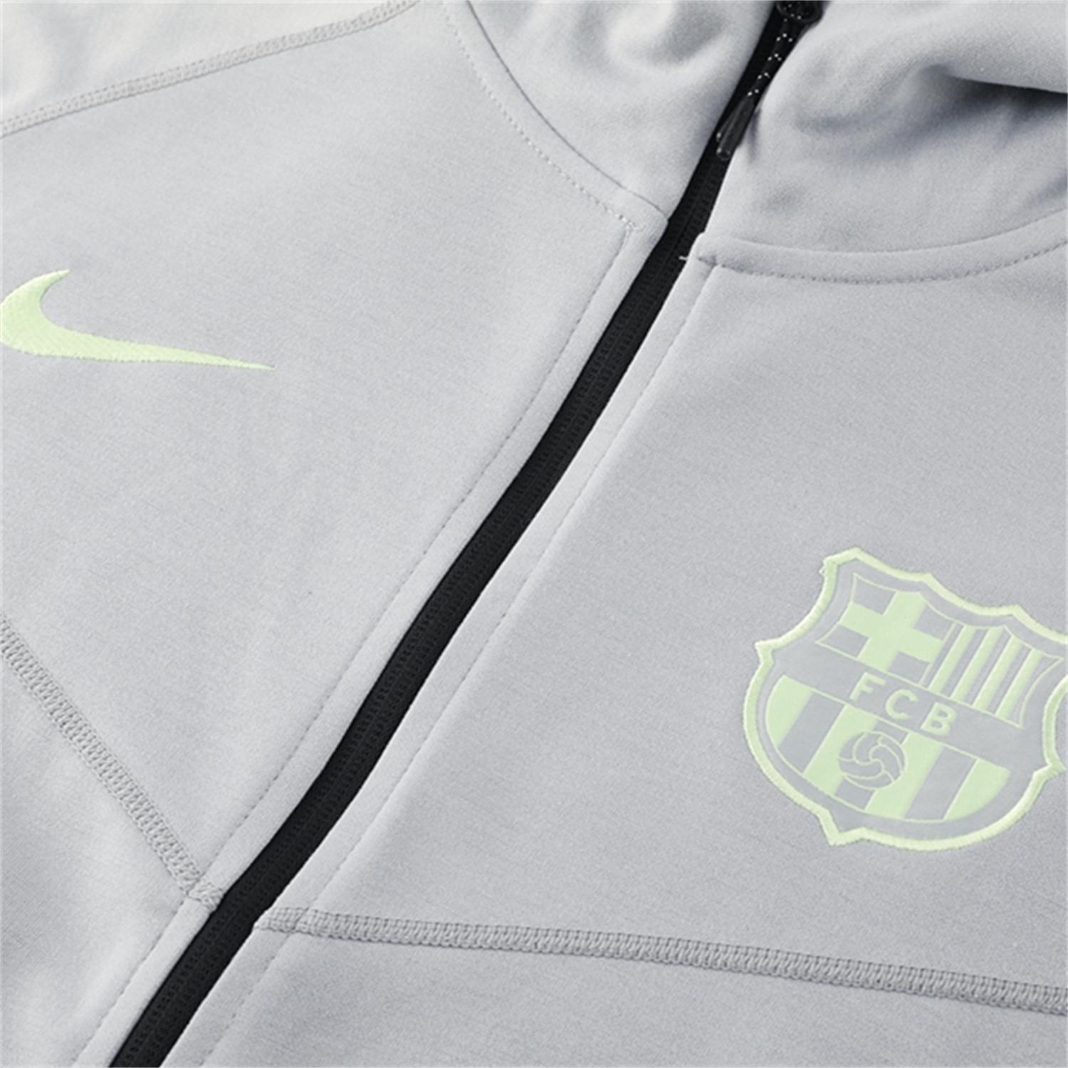 TKH-turbokithub-Barcelona 25-26 Hooded Jacket Training Tracksuit - Grey Jackets & Pants