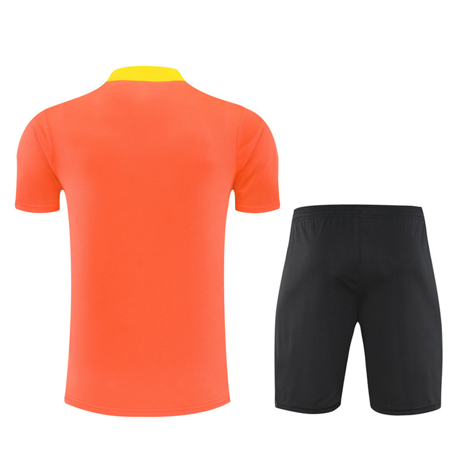 TKH-turbokithub-Brazil 25-26 Kids Short-Sleeve Training Set - Orange Top & Black Shorts