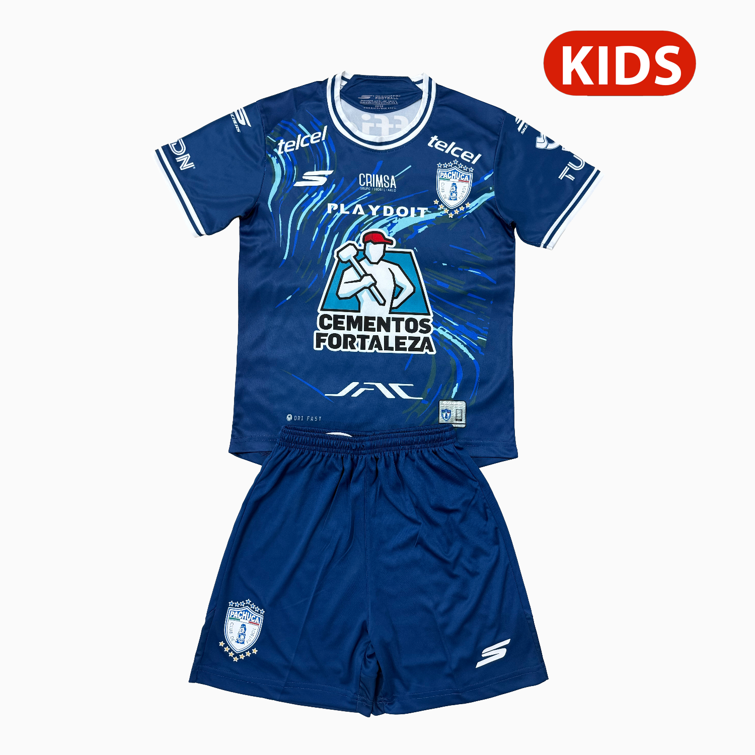TKH-turbokithub-Pachuca 25-26 Away Blue Kids Kit