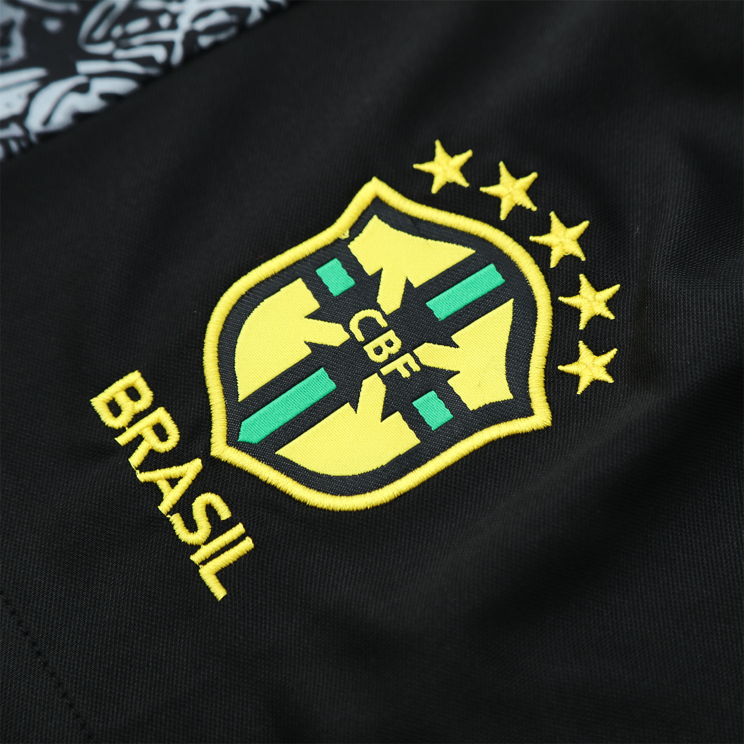 TKH-turbokithub-Brazil 25-26 Gray Jesus Statue Vest Training Set - Gray Vest & Black Shorts