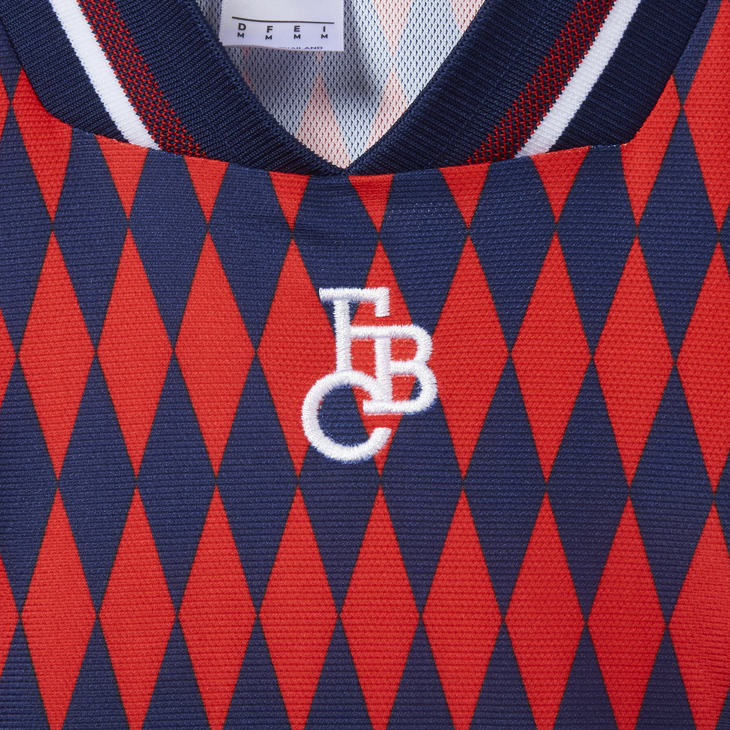 TKH-turbokithub-Bayern Munich 25-26 Trefoil Retro Style Red And Deep Blue Jersey - Fans Version