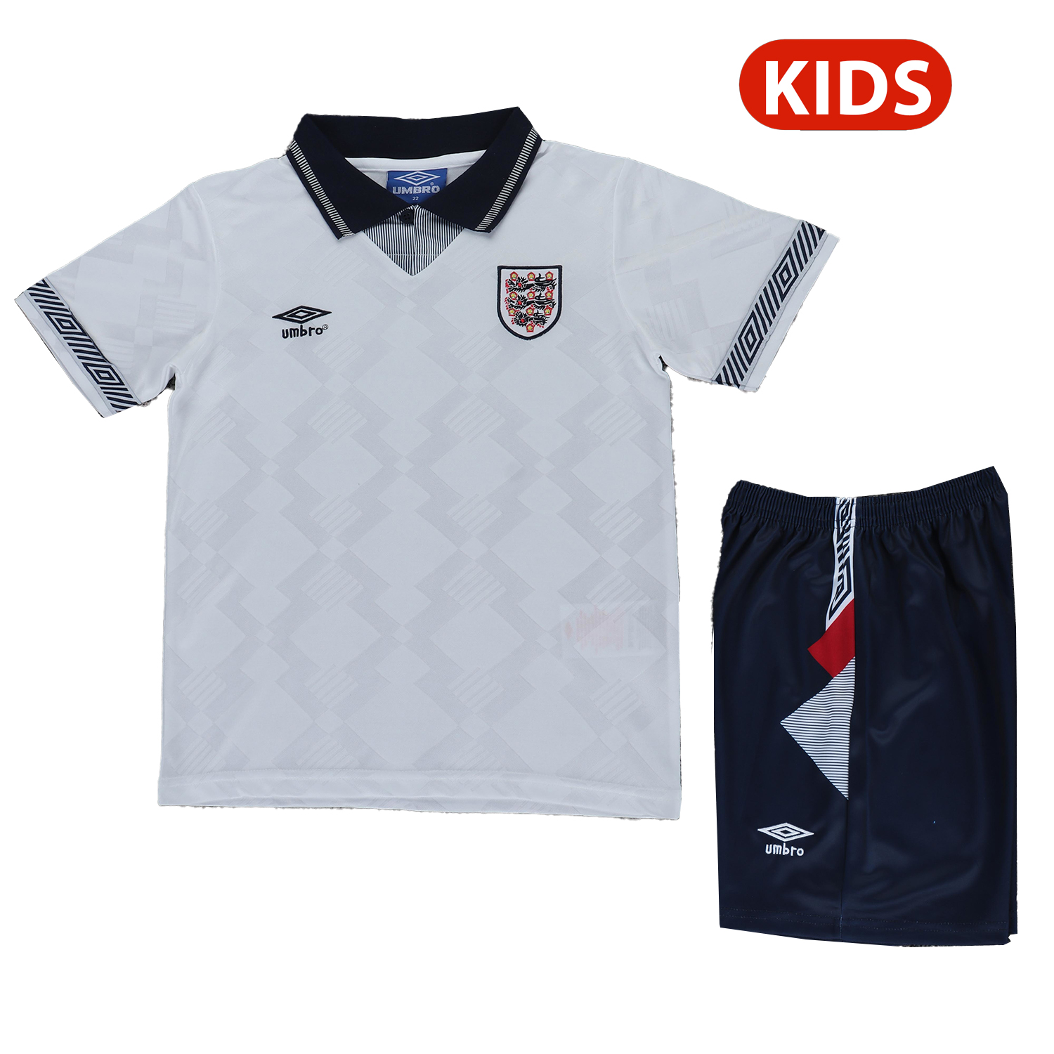 TKH-turbokithub-Retro England 1990 Home Kids Kit