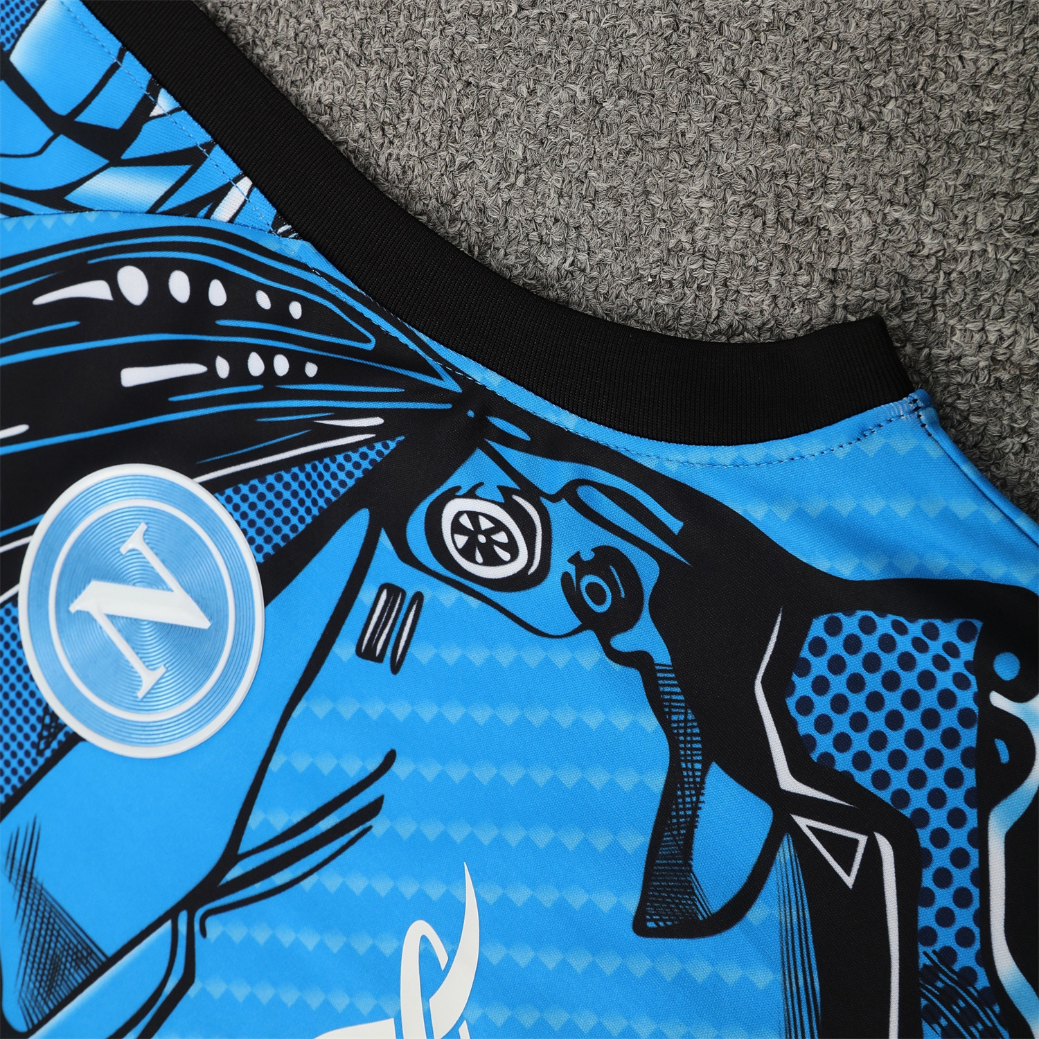 TKH-turbokithub-Napoli 25-26 Vest Training Set - Blue Mecha Vest & Black Shorts