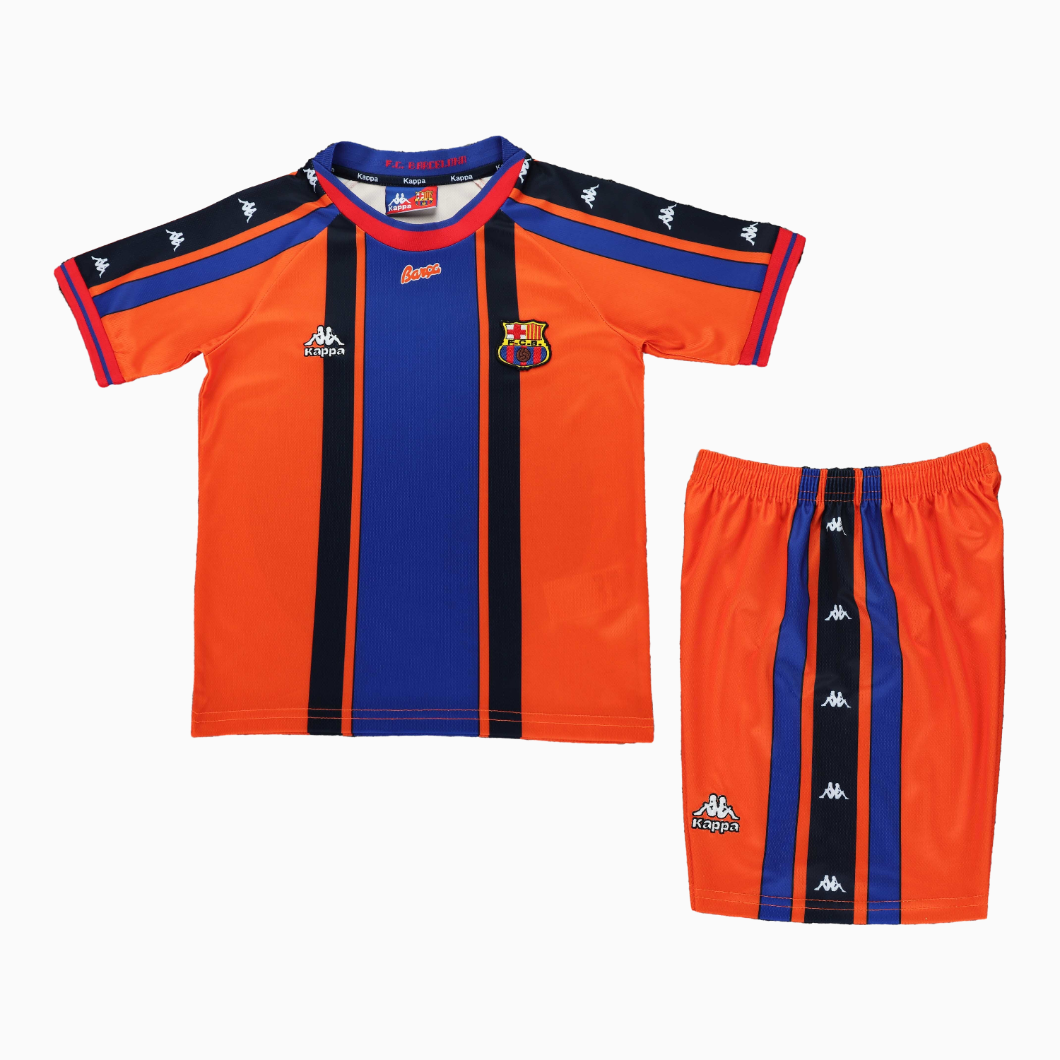 TKH-turbokithub-Retro Barcelona 1997-98 Away Kids Kit