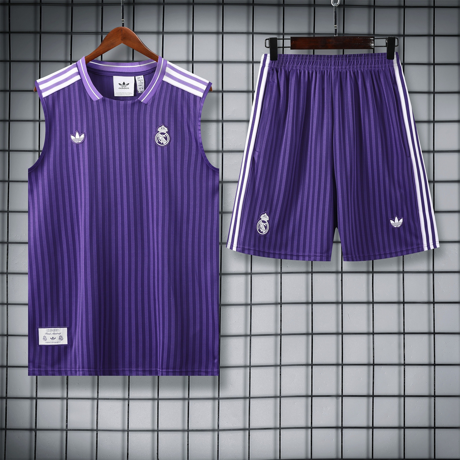 TKH-turbokithub-Real Madrid 25-26 Vest Training Set - Pure Purple Vest & Purple Shorts