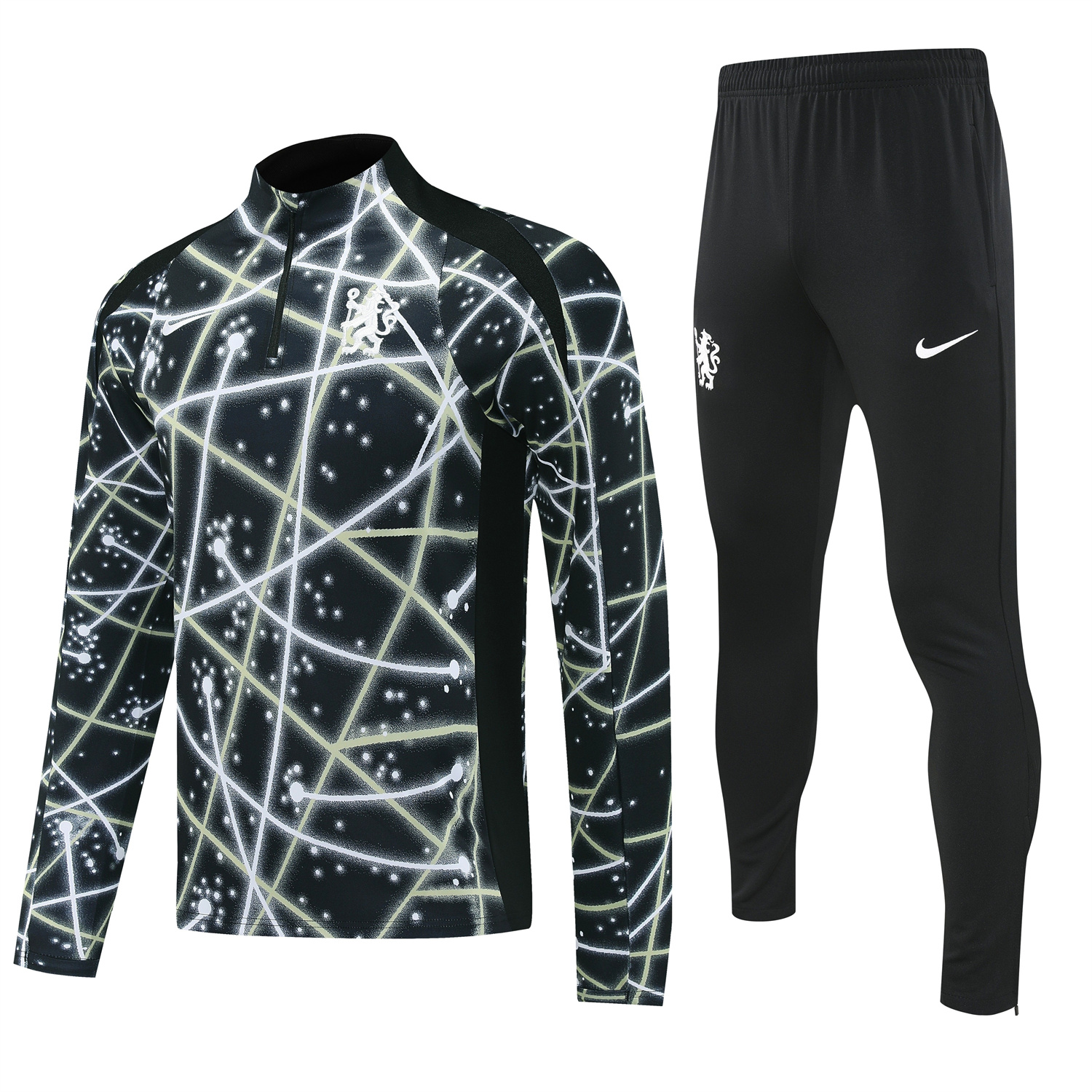 TKH-turbokithub-C.H.E.L.S.E.A 25-26 Meteor Pattern Long Sleeve Training Set - Player Version - Starry Sky Top and Black Pants