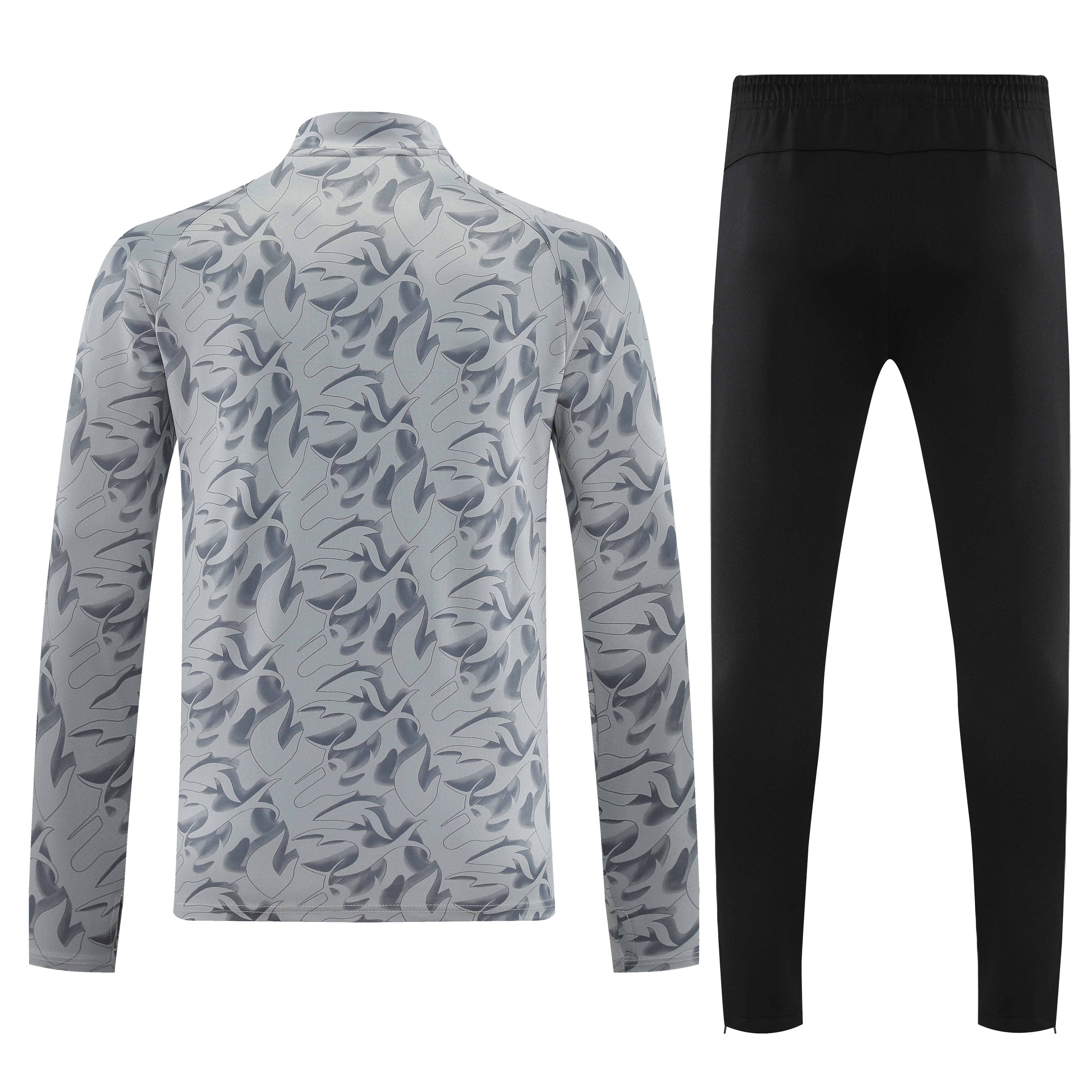 TKH-turbokithub-AC Milan 25-26 Long Sleeve Training Set - Grey Top & Black Pants