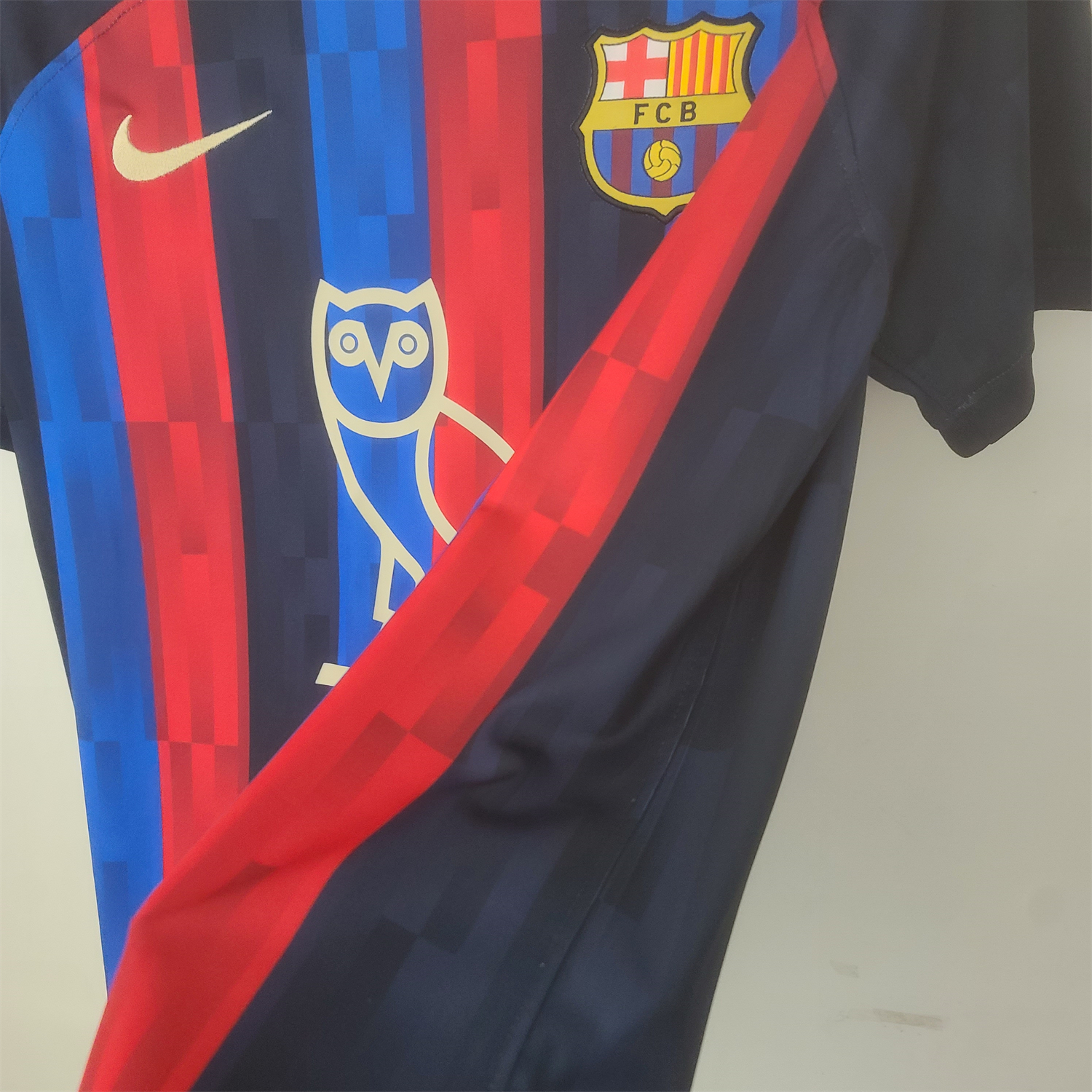 TKH-turbokithub-Retro Barcelona 22-23 Owl Sponsor Home Jersey