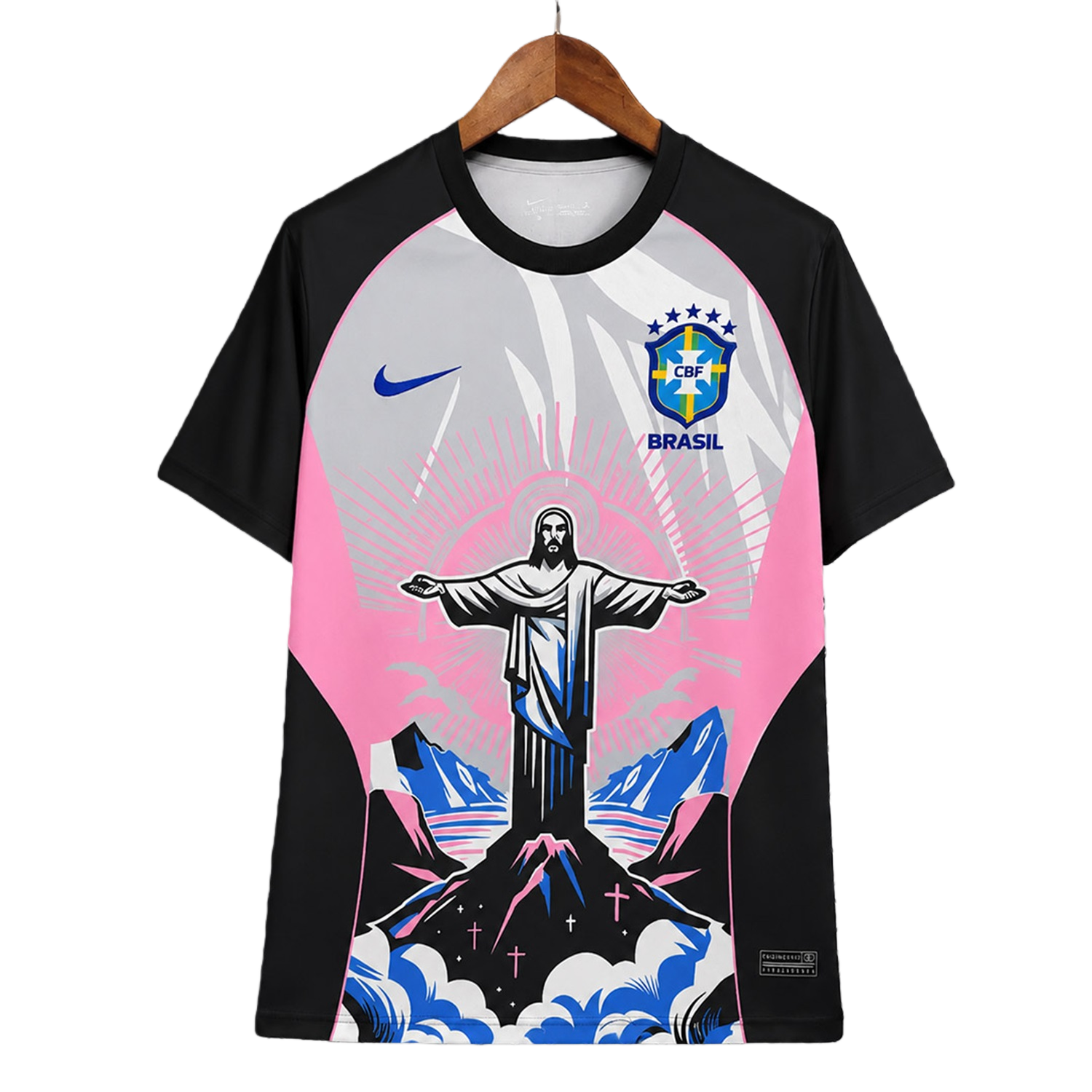 TKH-turbokithub-Brazil 2026 Gray With White Jesus Statue Special Jersey - Fans Version