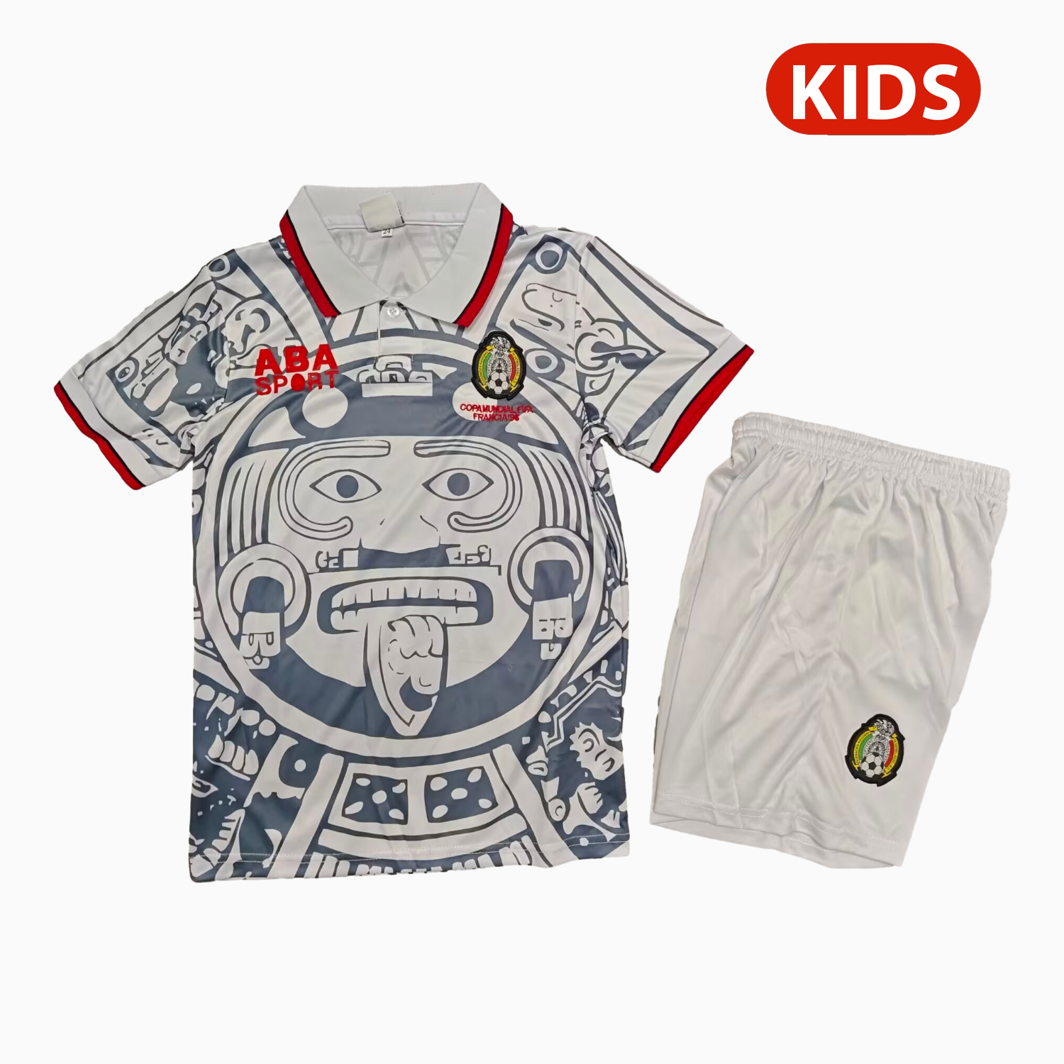 TKH-turbokithub-Retro Mexico 1998 Away Kids Kit