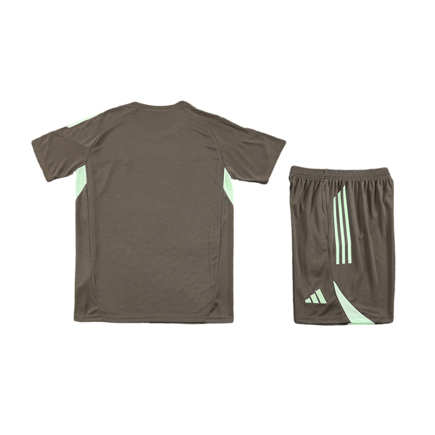 TKH-turbokithub-Real Madrid 25-26 Short-Sleeve Training Set - Dark Khaki Top and Shorts