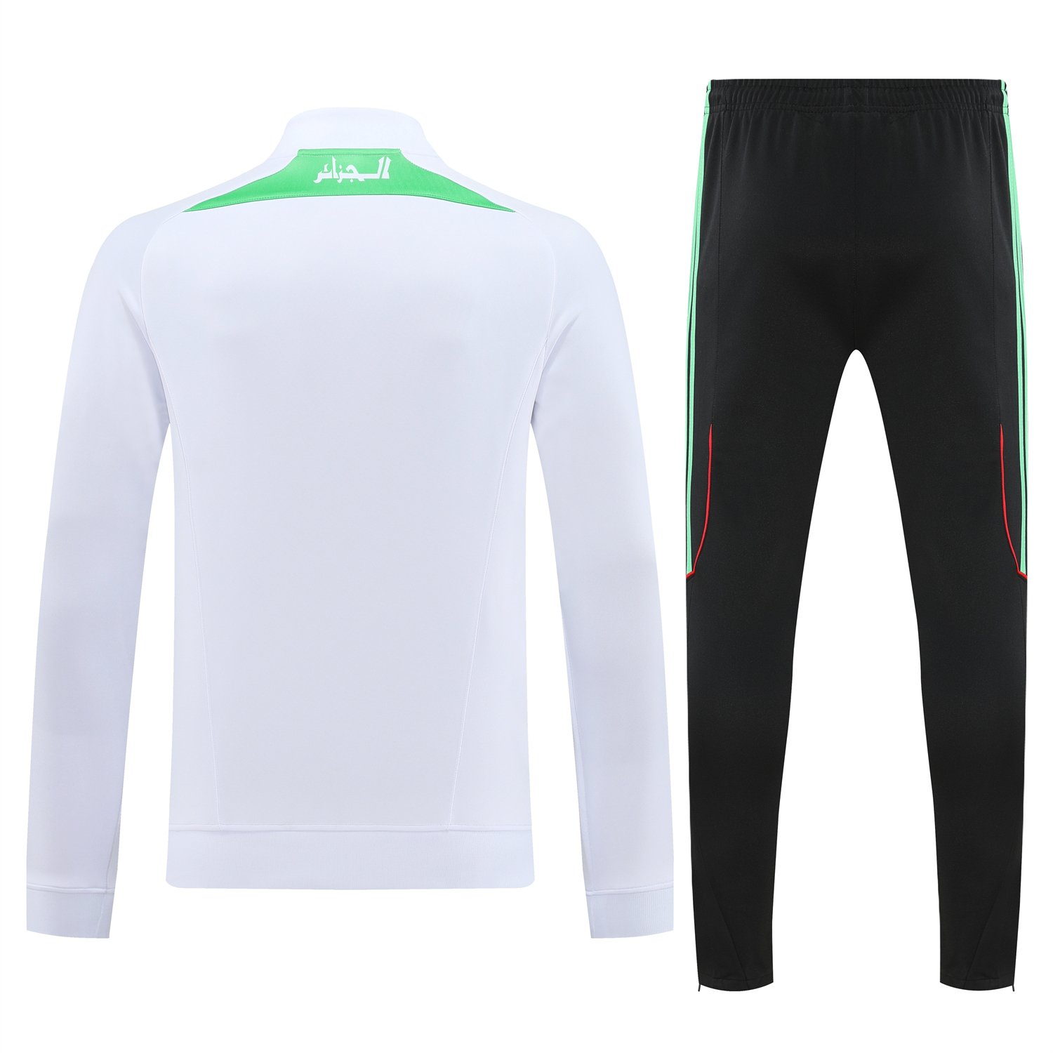 TKH-turbokithub-Algeria 2026 Long Sleeve Training Set - White Top and Black Pants