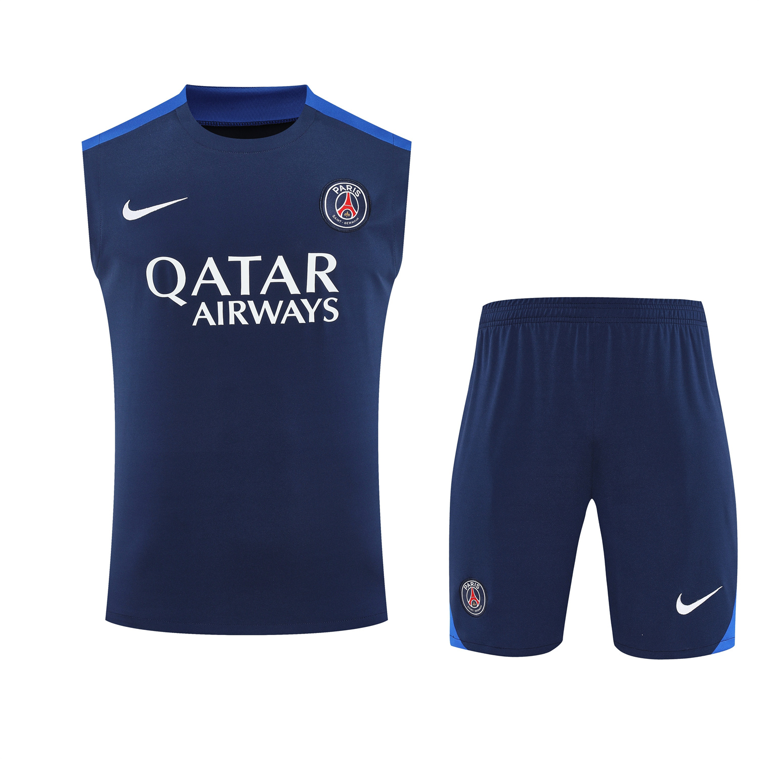 TKH-turbokithub-Paris Saint-Germain PSG 25-26 Vest Training Set - Royal Blue Vest & Royal Blue Shorts
