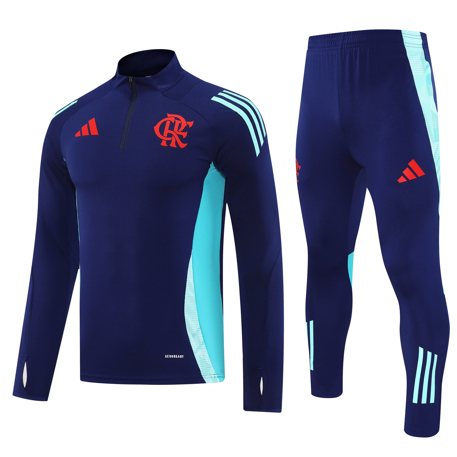 TKH-turbokithub-Flamengo 25-26 Long Sleeve Training Set - Deep Blue Top & Deep Blue Pants