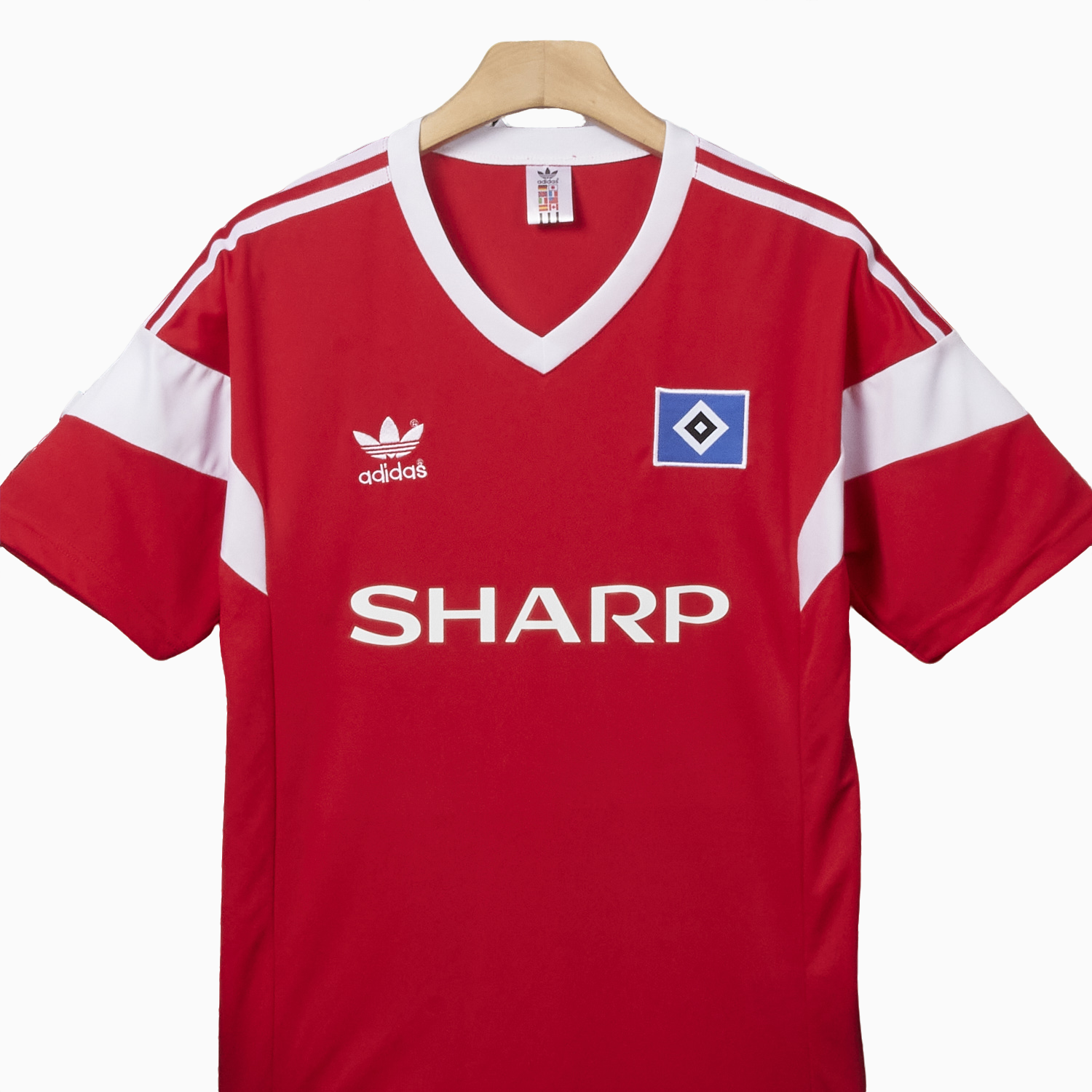 TKH-turbokithub-Retro Hamburger SV 1988 Away Red Jersey