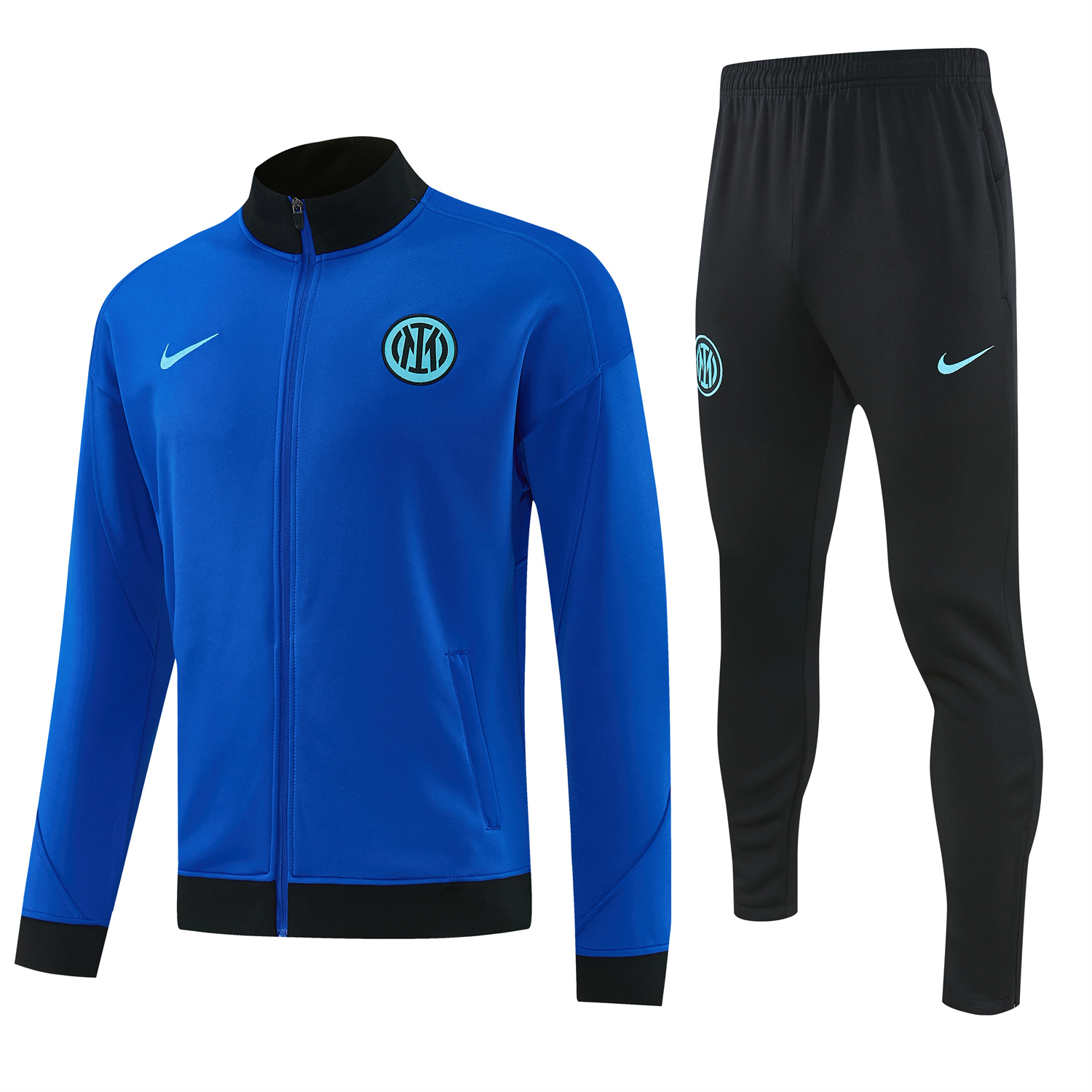 TKH-turbokithub-Inter Milan 25-26 Jacket Training Tracksuit - Ocean Blue Jackets & Black Pants