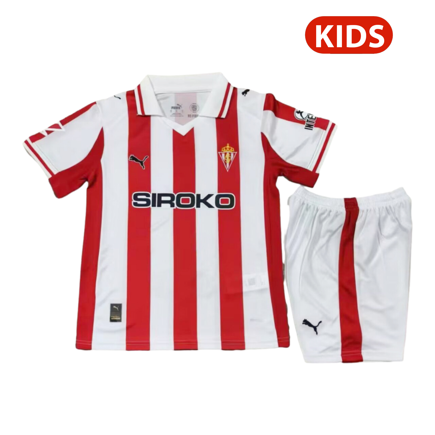 TKH-turbokithub-Sporting Gijon 25-26 Home Kids Kit