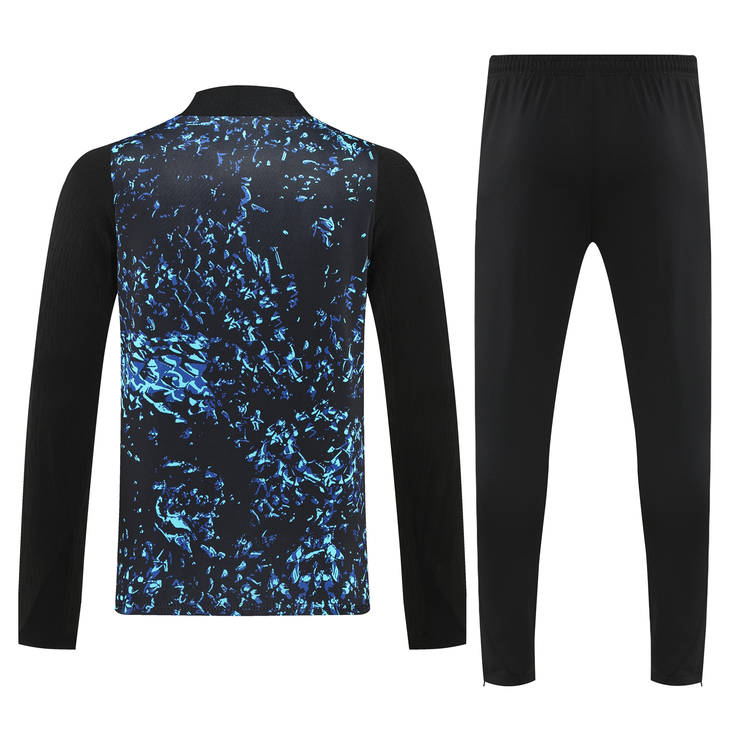TKH-turbokithub-Inter Milan 25-26 Long Sleeve Training Set - Blue Dragon Scales Top & Black Pants