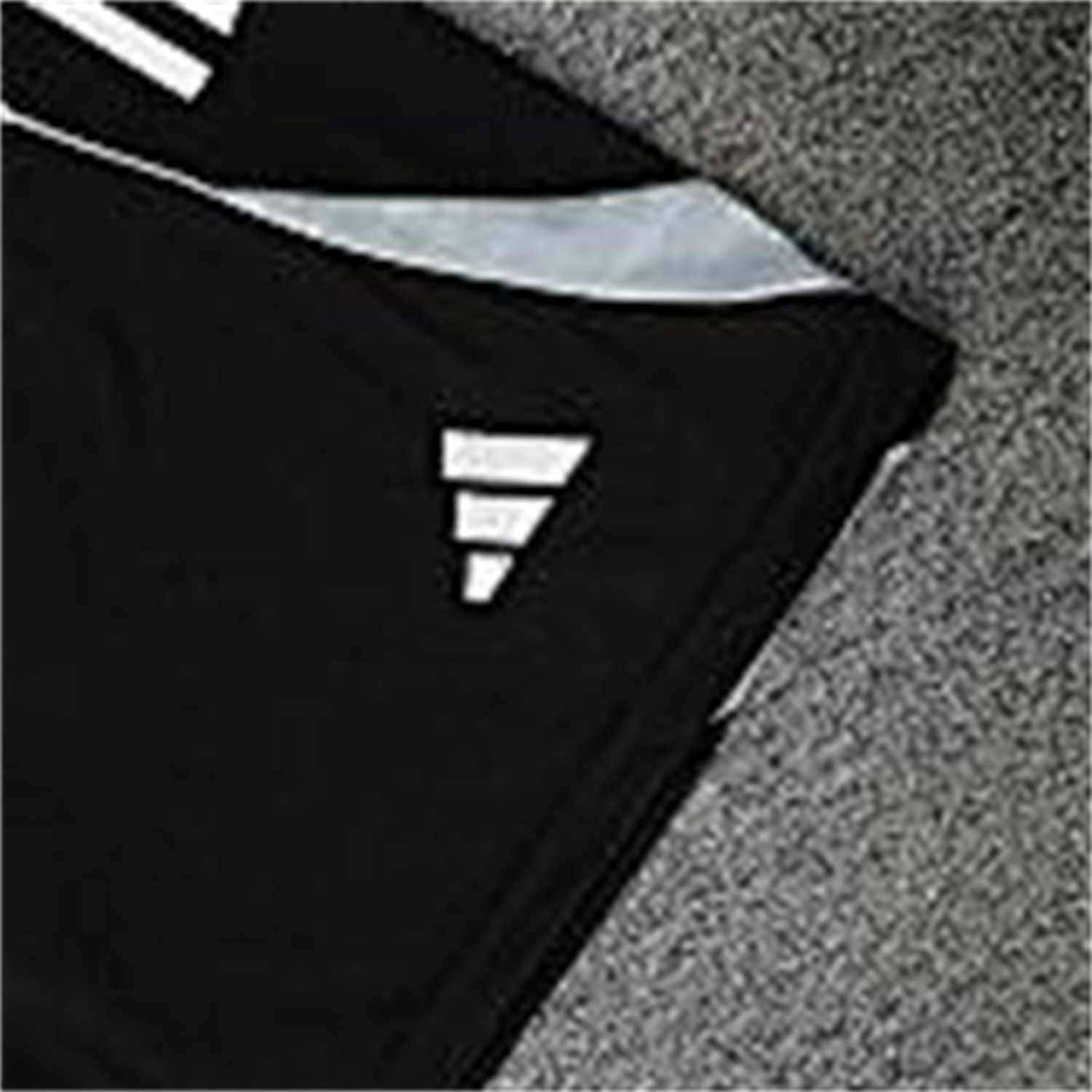 TKH-turbokithub-INT M.A.M 25-26 Short-Sleeve Training Set - Light Grey Stripes Black Top & Black Shorts