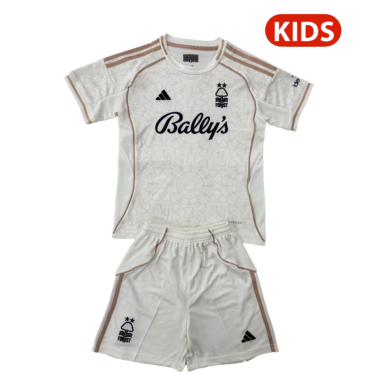 TKH-turbokithub-Nottingham Forest 25-26 Away With Chest Sponsor Kids Kit