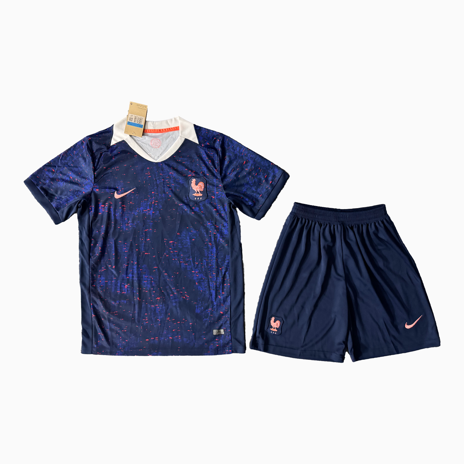 TKH-turbokithub-France 25-26 Women's Team Home Men's Adult Jersey Set - Fans Version