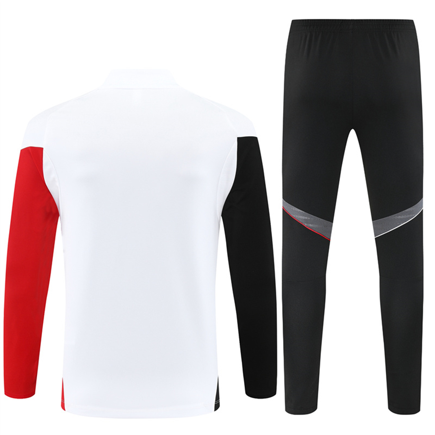 TKH-turbokithub-Ajax 25-26 Long Sleeve Training Set - White Top and Black Pants