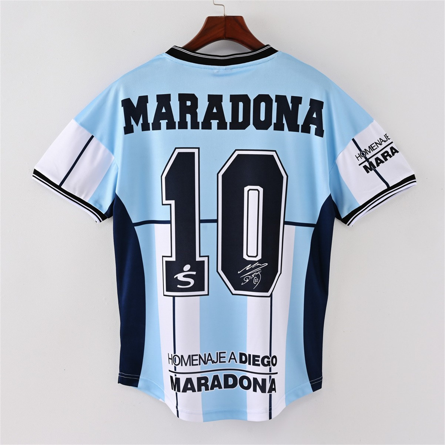 TKH-turbokithub-Retro Argentina 2001 Maradona Retirement Commemorative Edition Jersey with Maradona #10