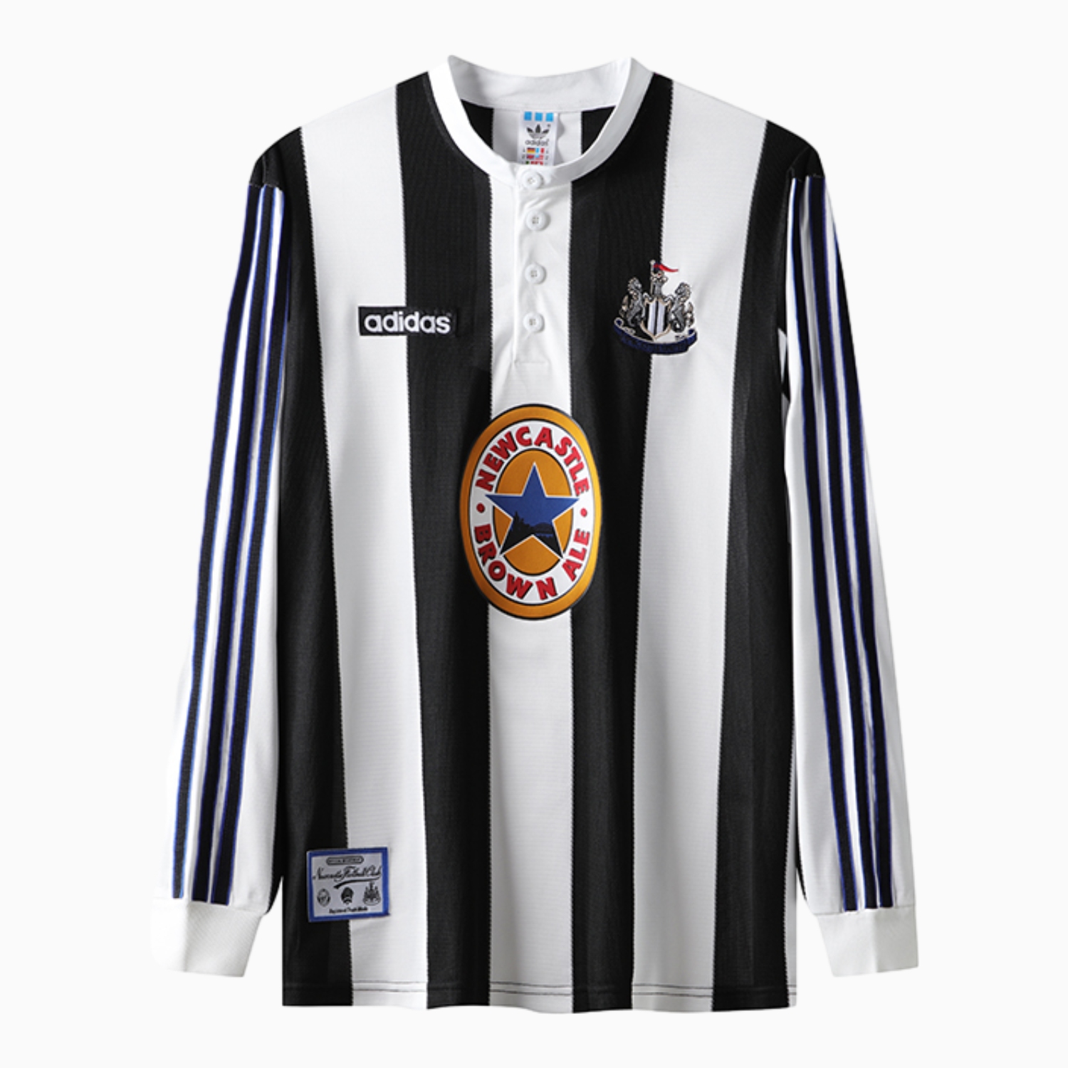 TKH-turbokithub-Retro Newcastle United 1995-97 Home Long Sleeve Jersey