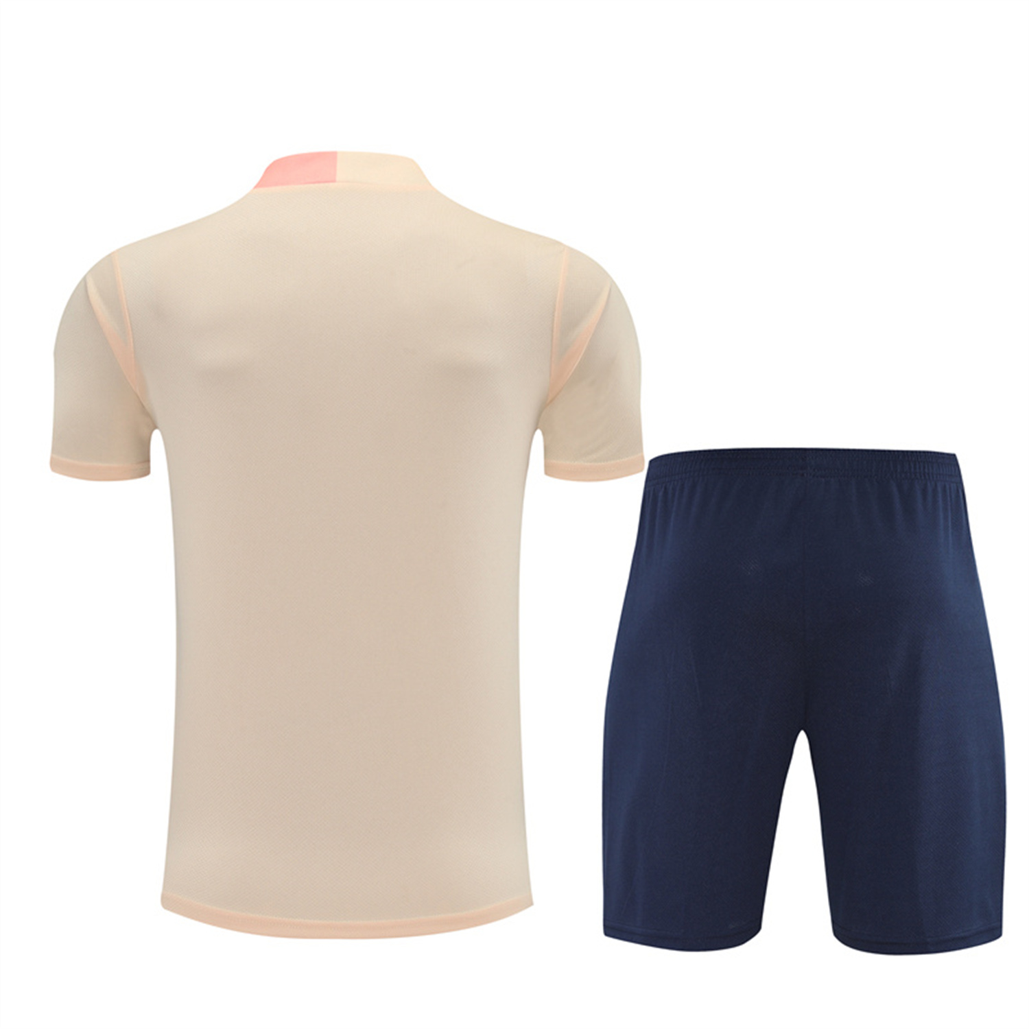 TKH-turbokithub-Barcelona 25-26 Short-Sleeve Training Set - Beige Top & Blue Shorts