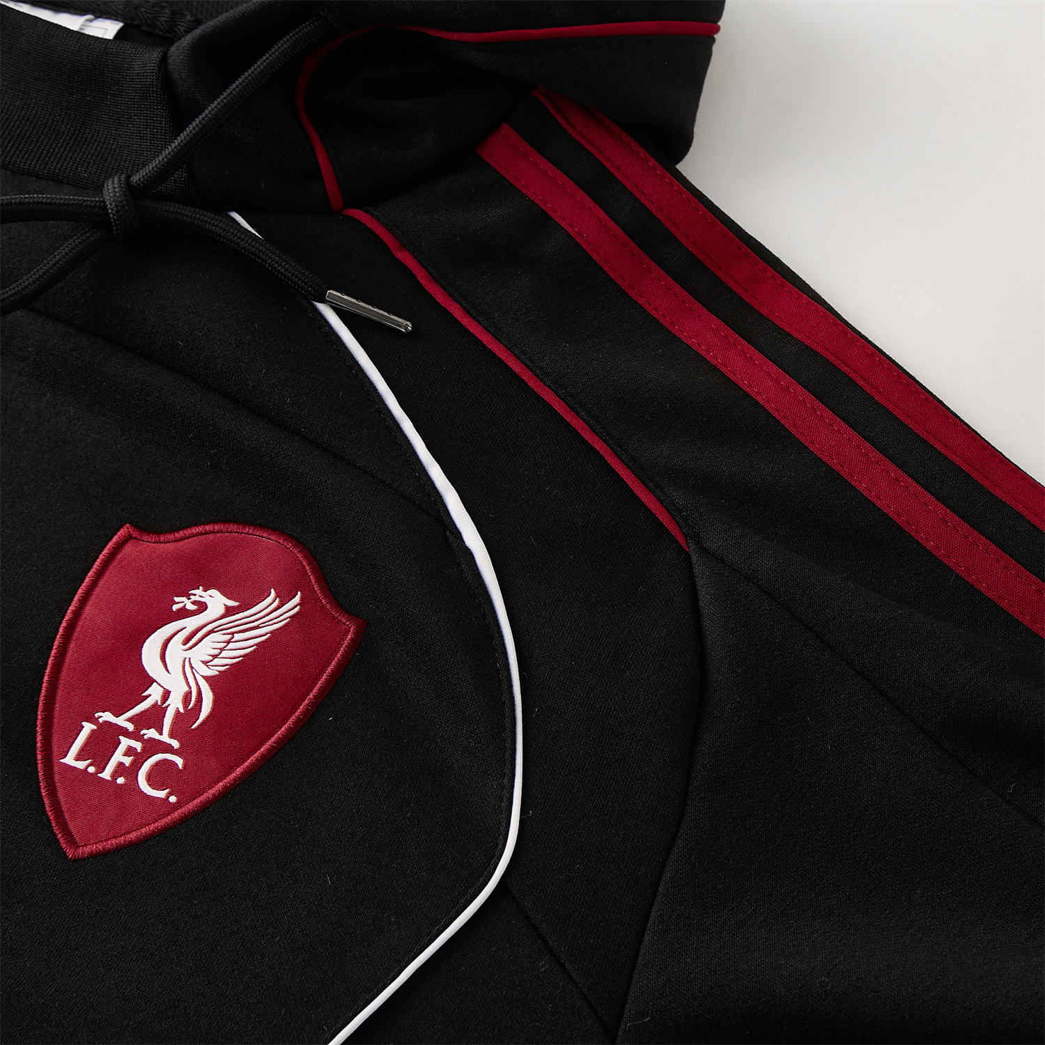 TKH-turbokithub-Liver.pool 25-26 Hooded Windbreaker Training Set - Black Top & Black Pants