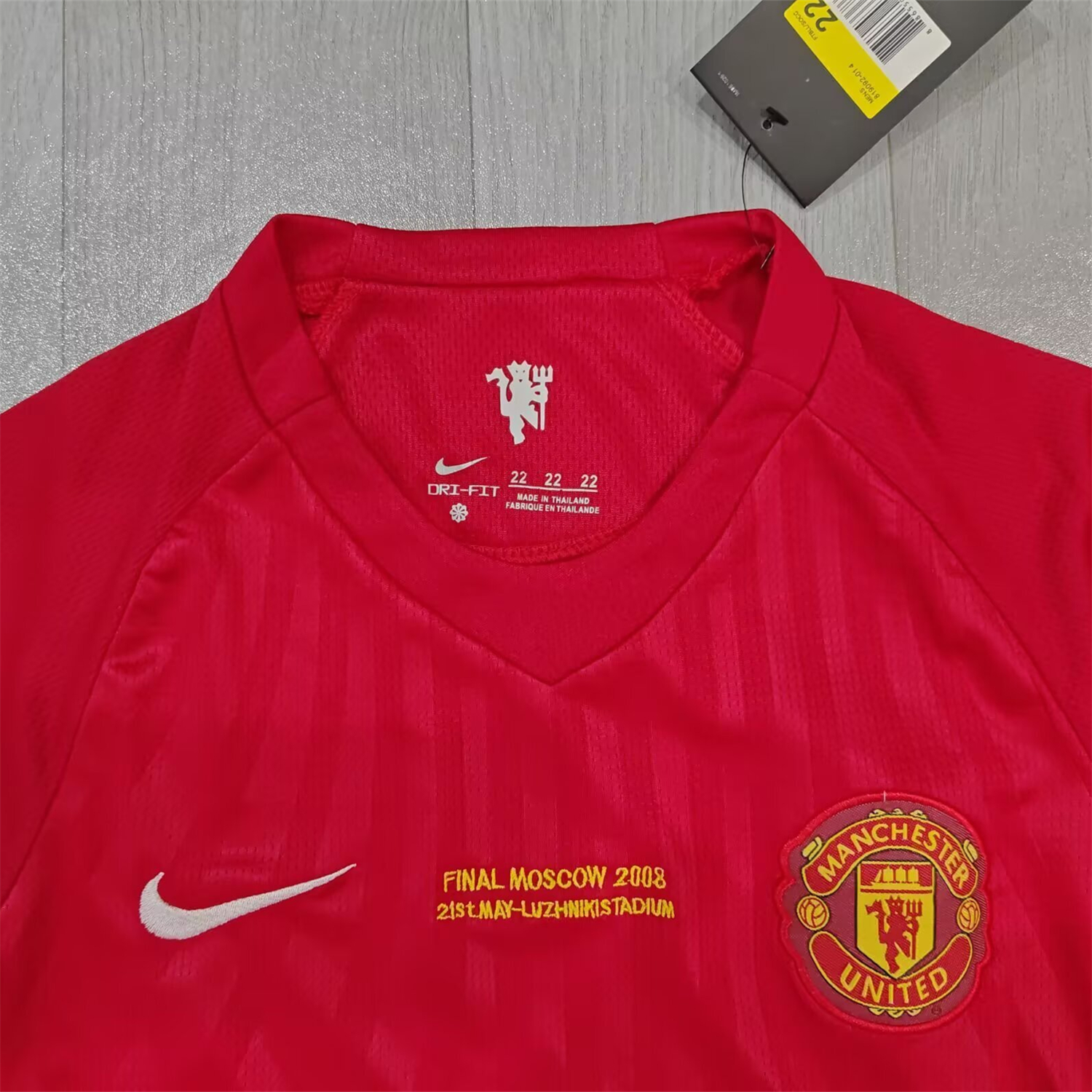 TKH-turbokithub-Retro Manchester United 2007-08 Home Long Sleeves Kids Kit