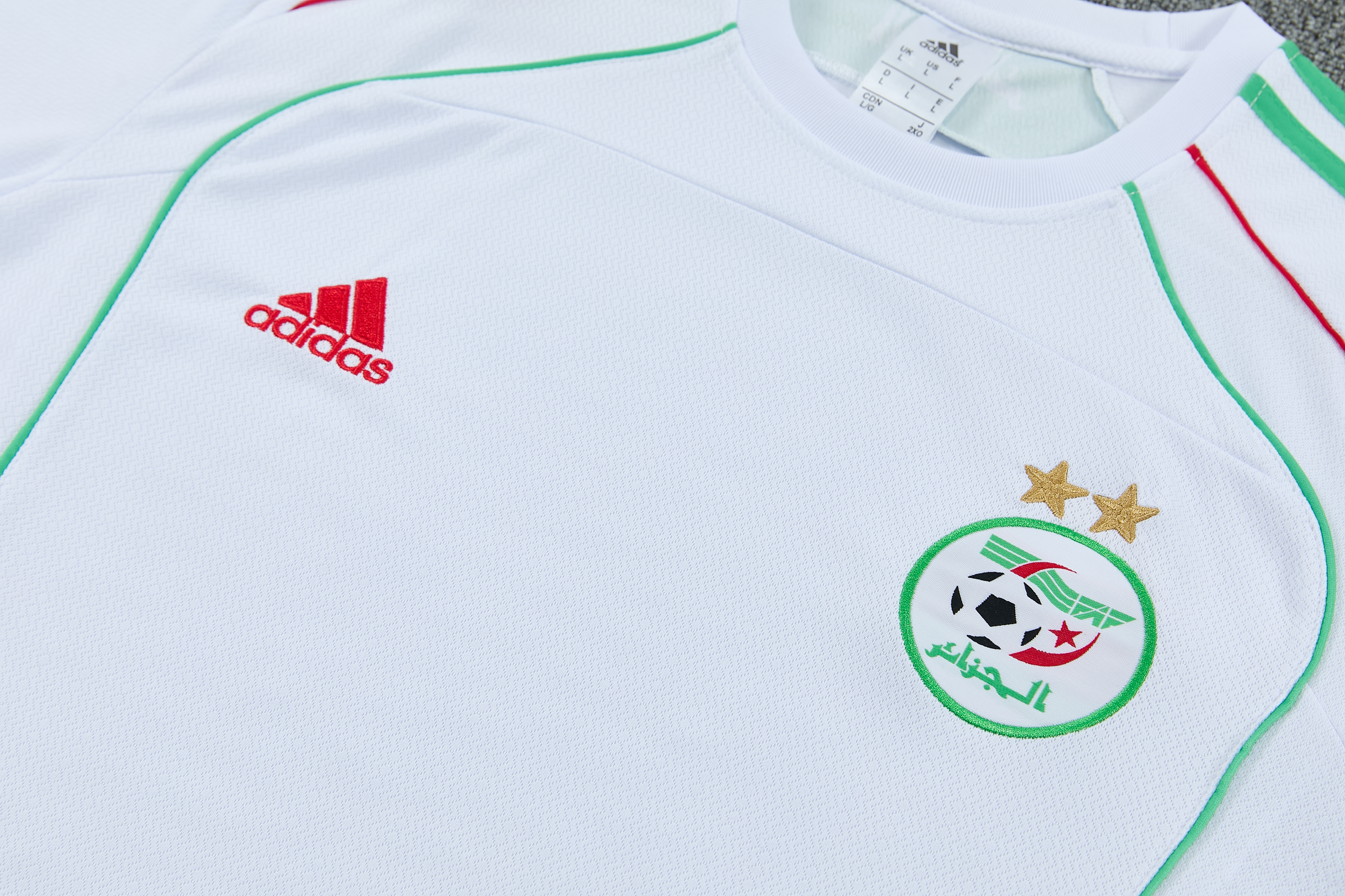 TKH-turbokithub-Algeria 2026 Short-Sleeve Training Set - White Top and Black Shorts