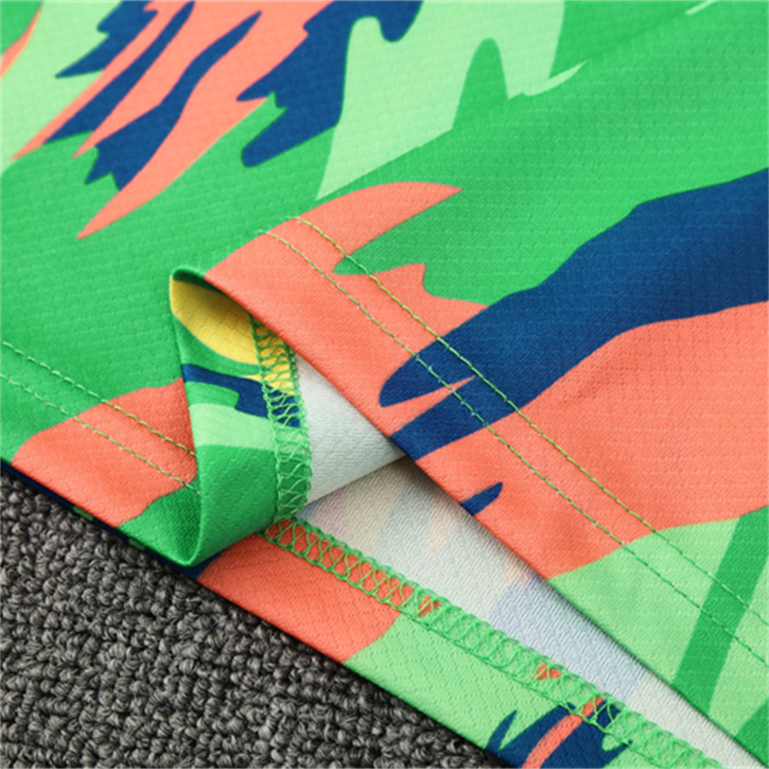 TKH-turbokithub-Brazil 25-26 Short-Sleeve Training Set - Blue Green Camouflage Top & Blue Shorts